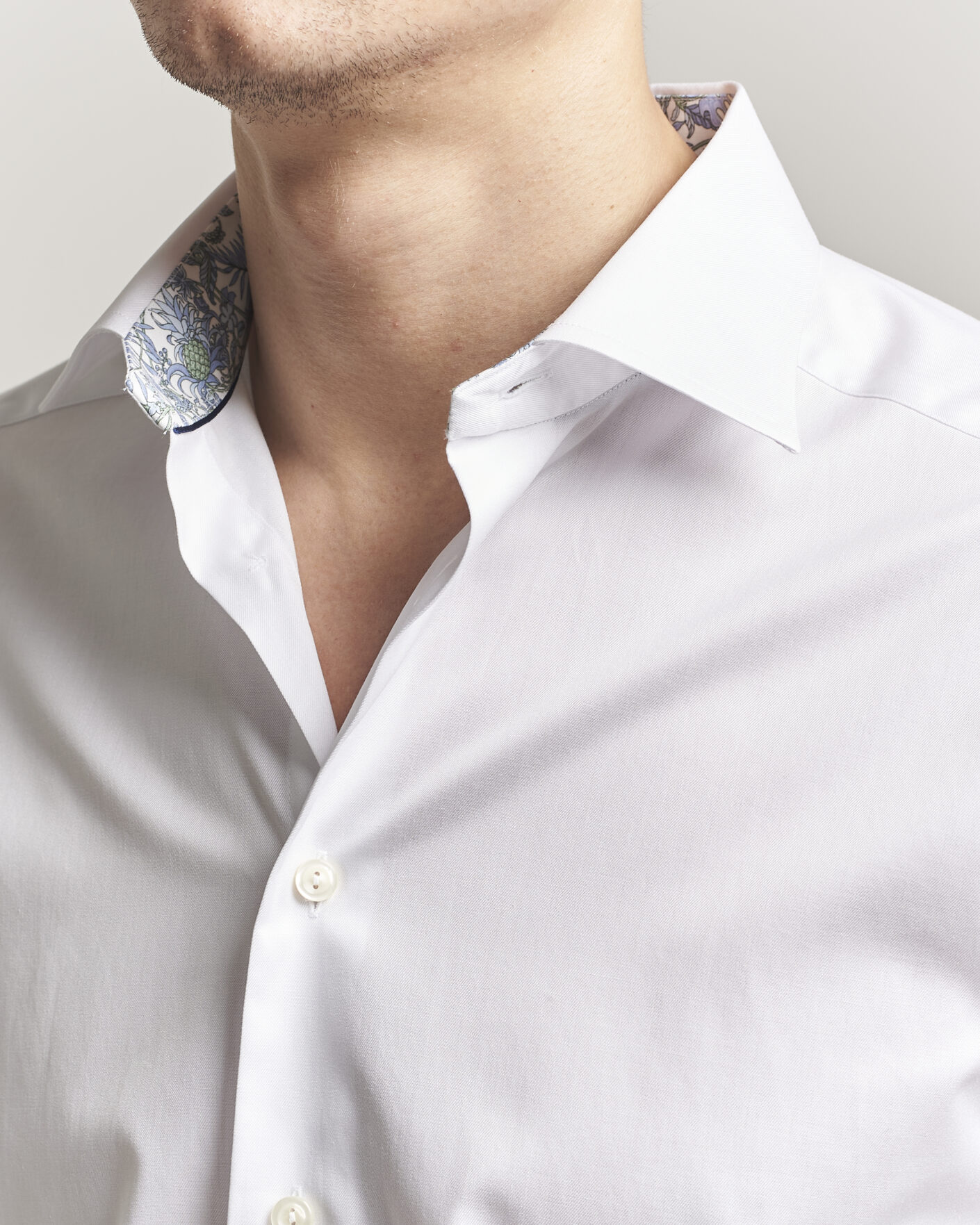 Homme | Chemises | Eton | Slim Fit Signature Twill Contrast Shirt White