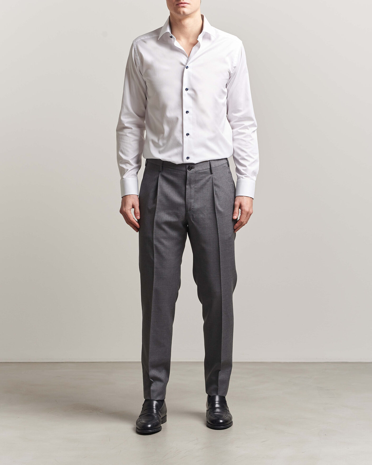 Homme | Chemises | Eton | Slim Fit Signature Twill Contrast Shirt White