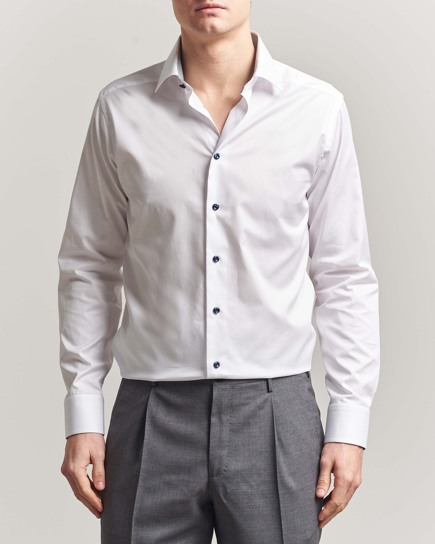 Homme | Chemises | Eton | Slim Fit Signature Twill Contrast Shirt White