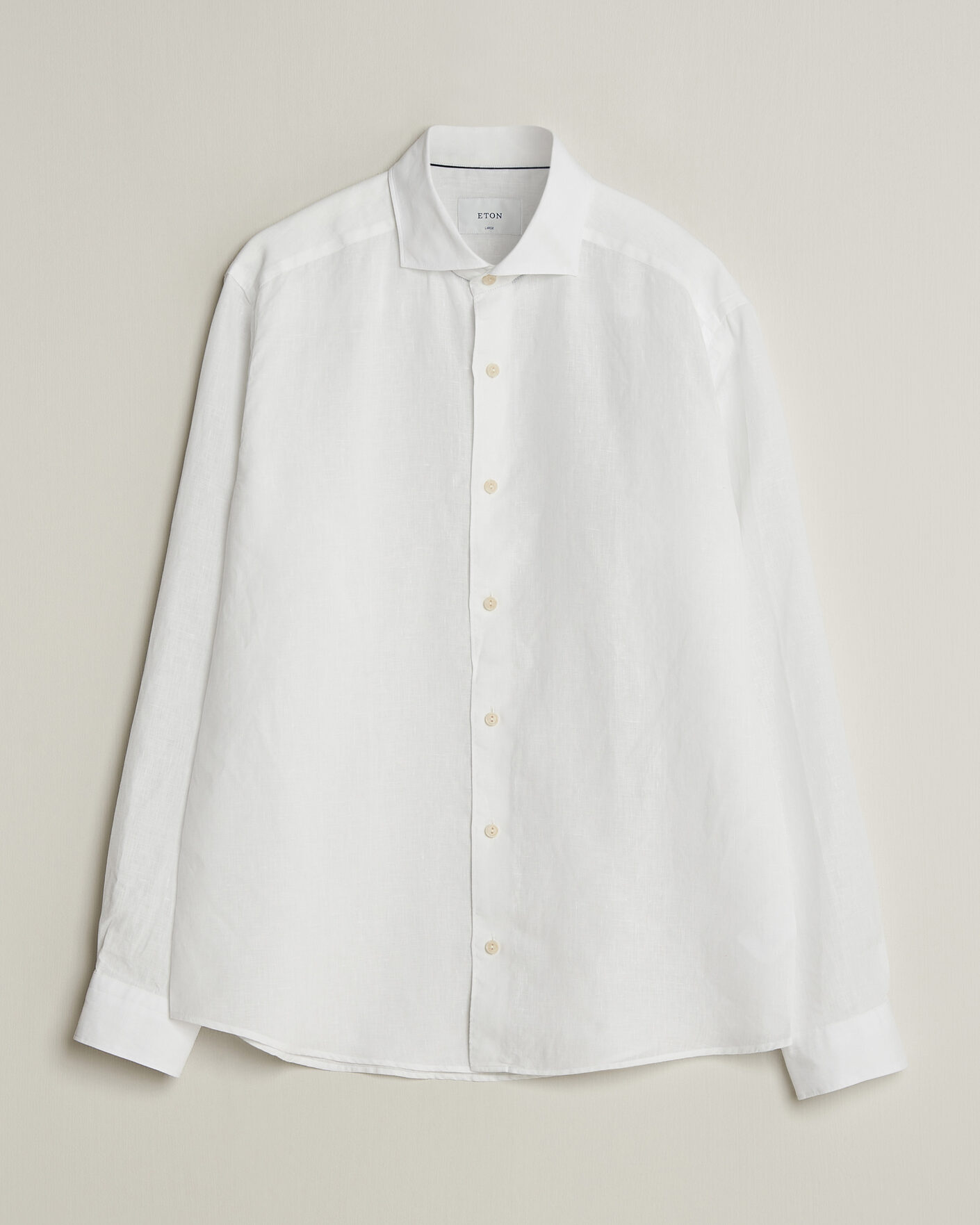 Homme | Chemises | Eton | Casual Fit Linen Shirt White