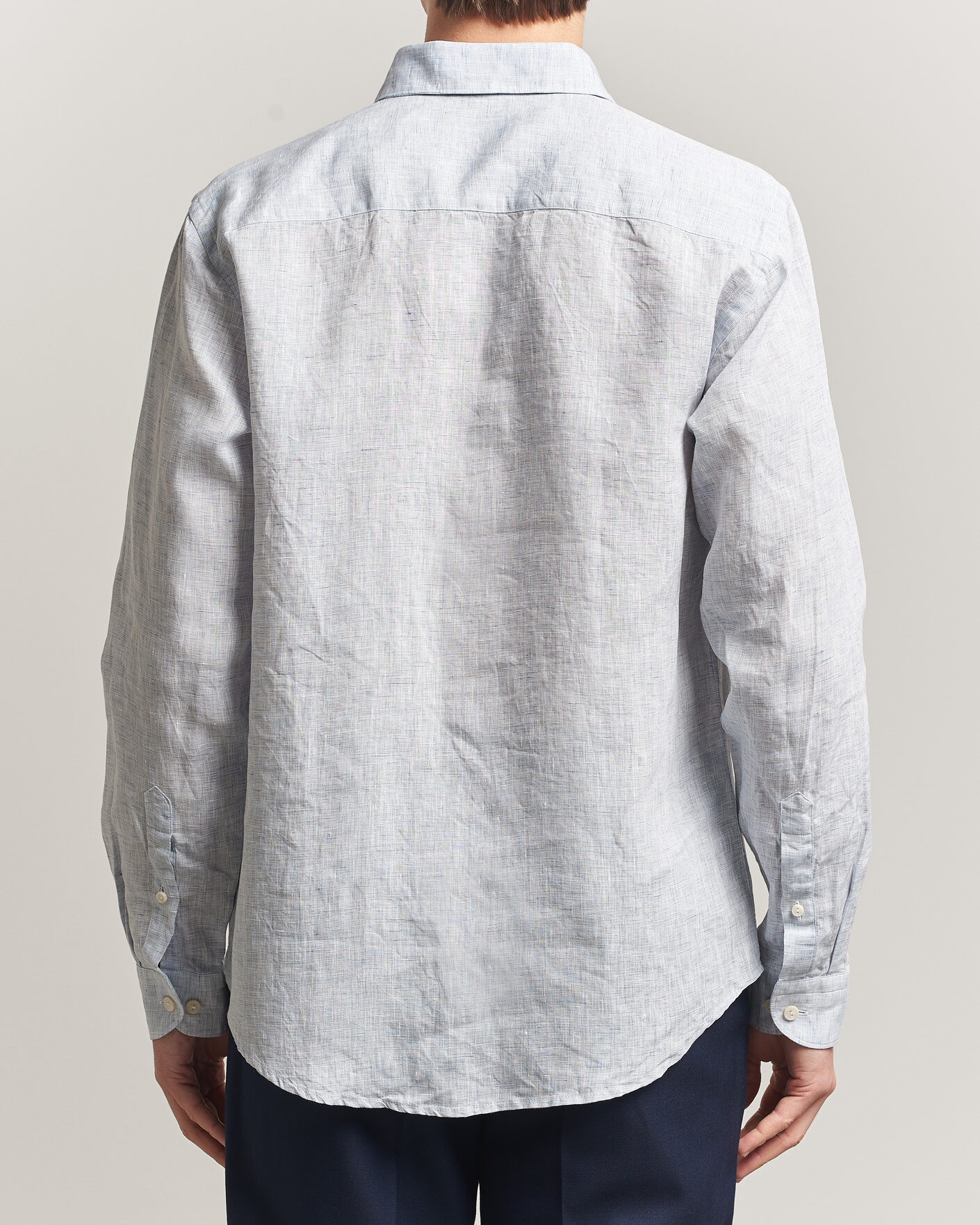 Homme | Chemises | Eton | Casual Fit Linen Shirt Light Blue