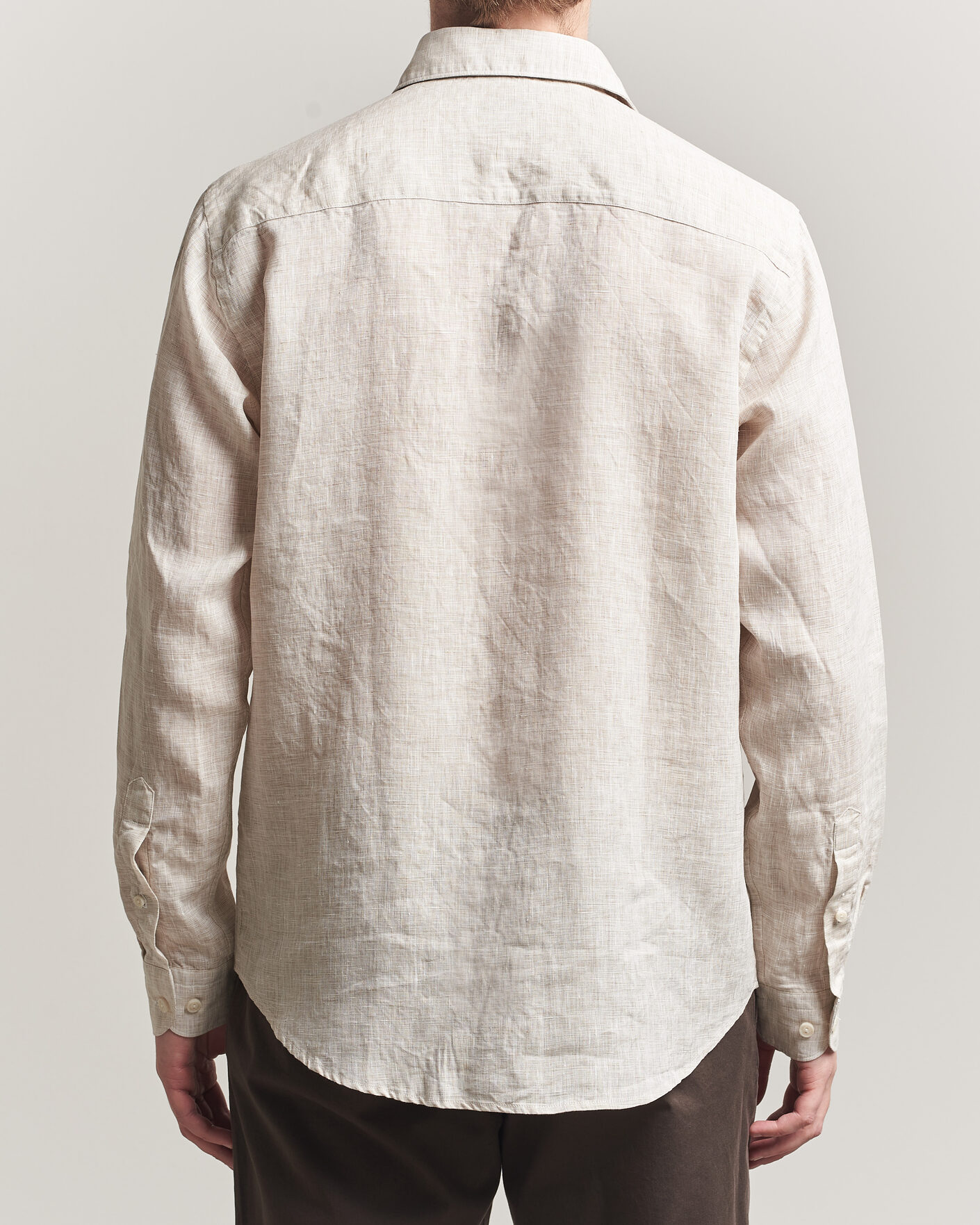 Homme | Chemises | Eton | Casual Fit Linen Shirt Beige