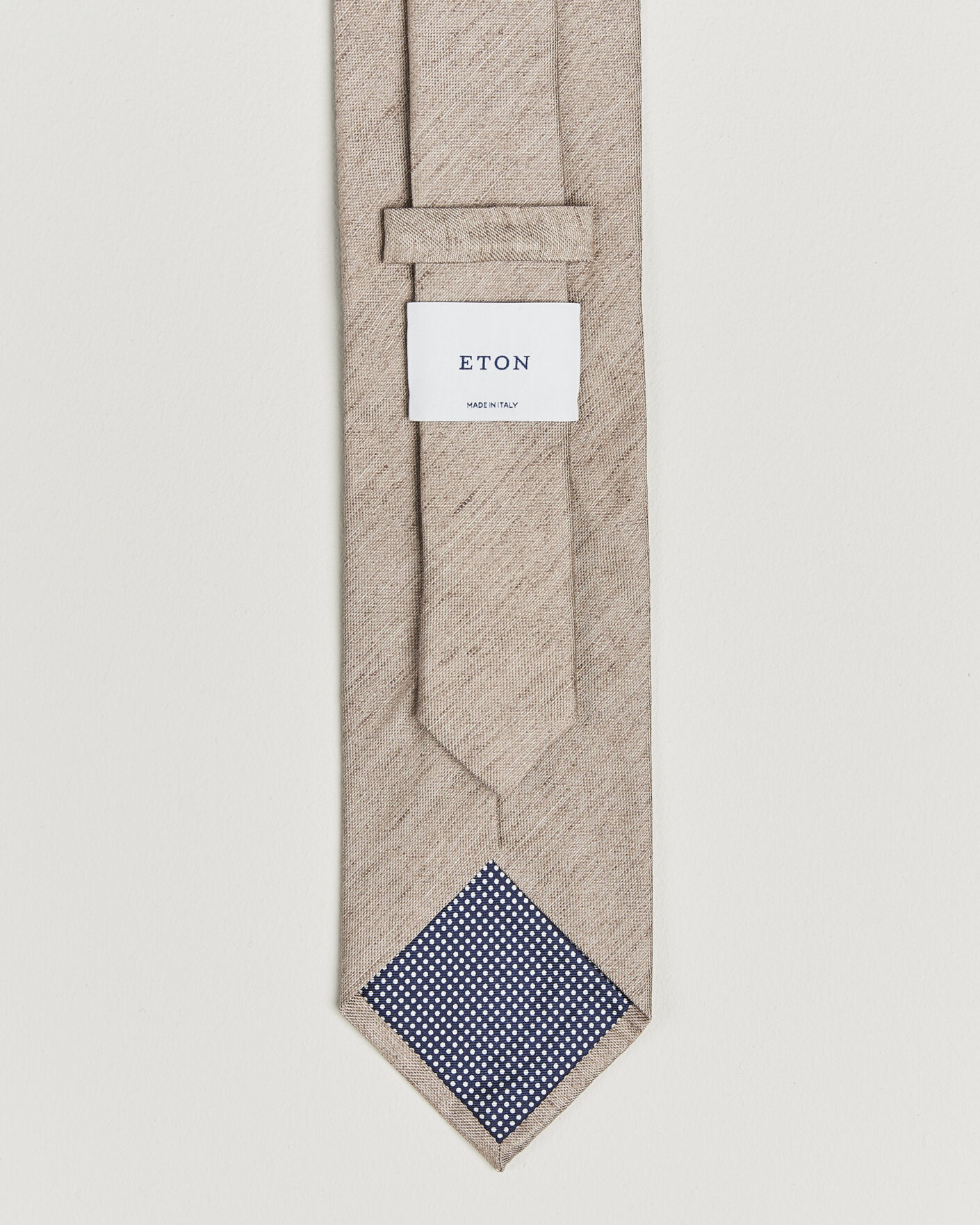 Homme | Cravates | Eton | Linen Silk Tie Beige