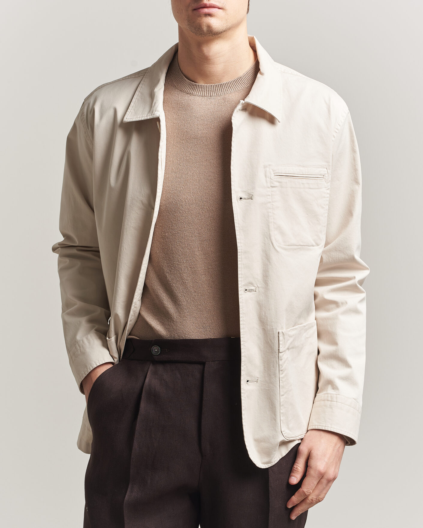 Homme | Manteaux Et Vestes | Eton | Cotton Chore Jacket Off White