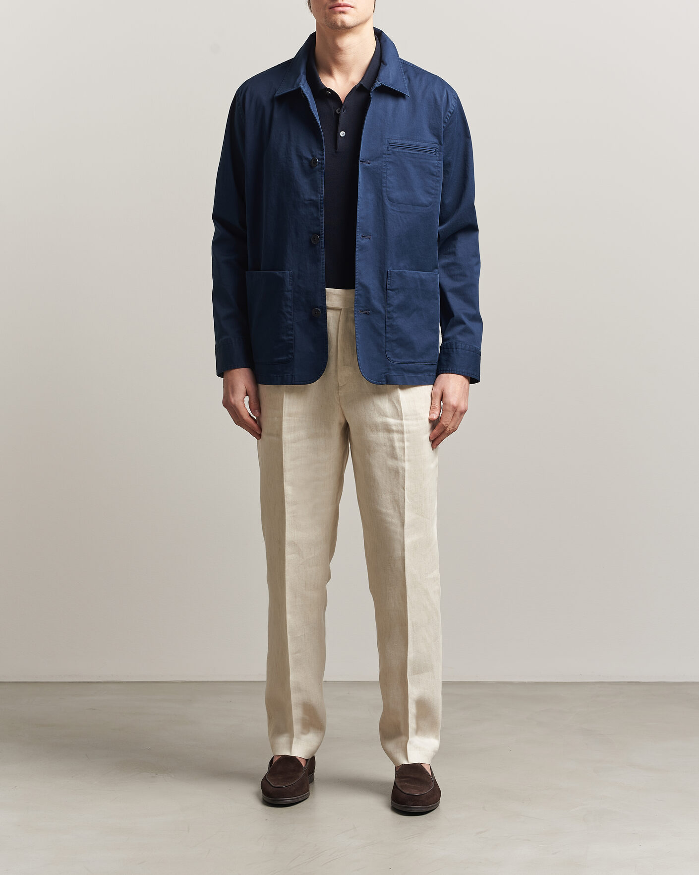 Homme | Manteaux Et Vestes | Eton | Cotton Chore Jacket Navy Blue