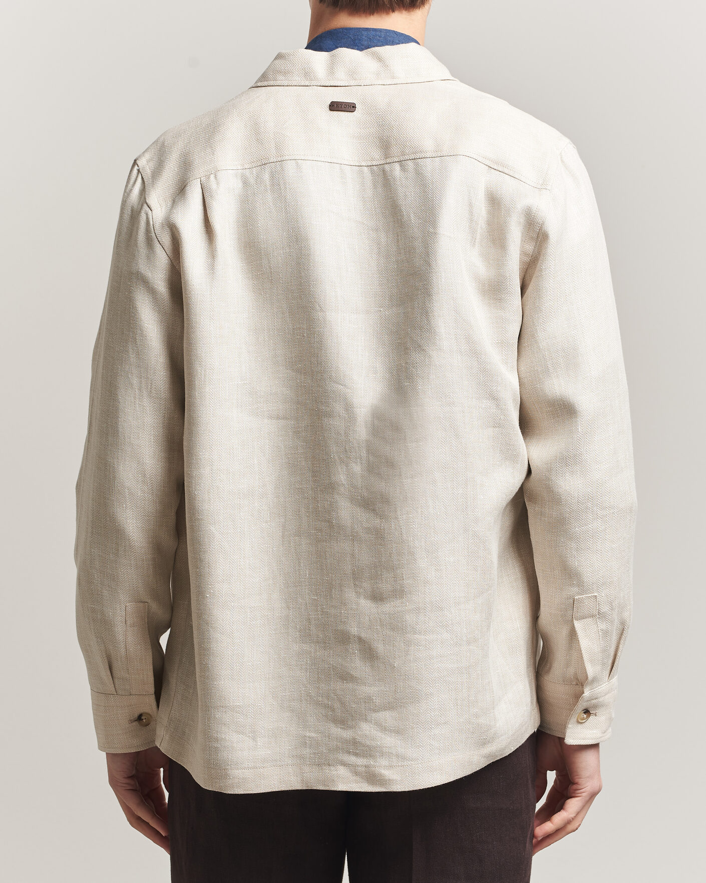 Homme | Manteaux Et Vestes | Eton | Four Pocket Linen Lyocell Shirt Jacket Off White