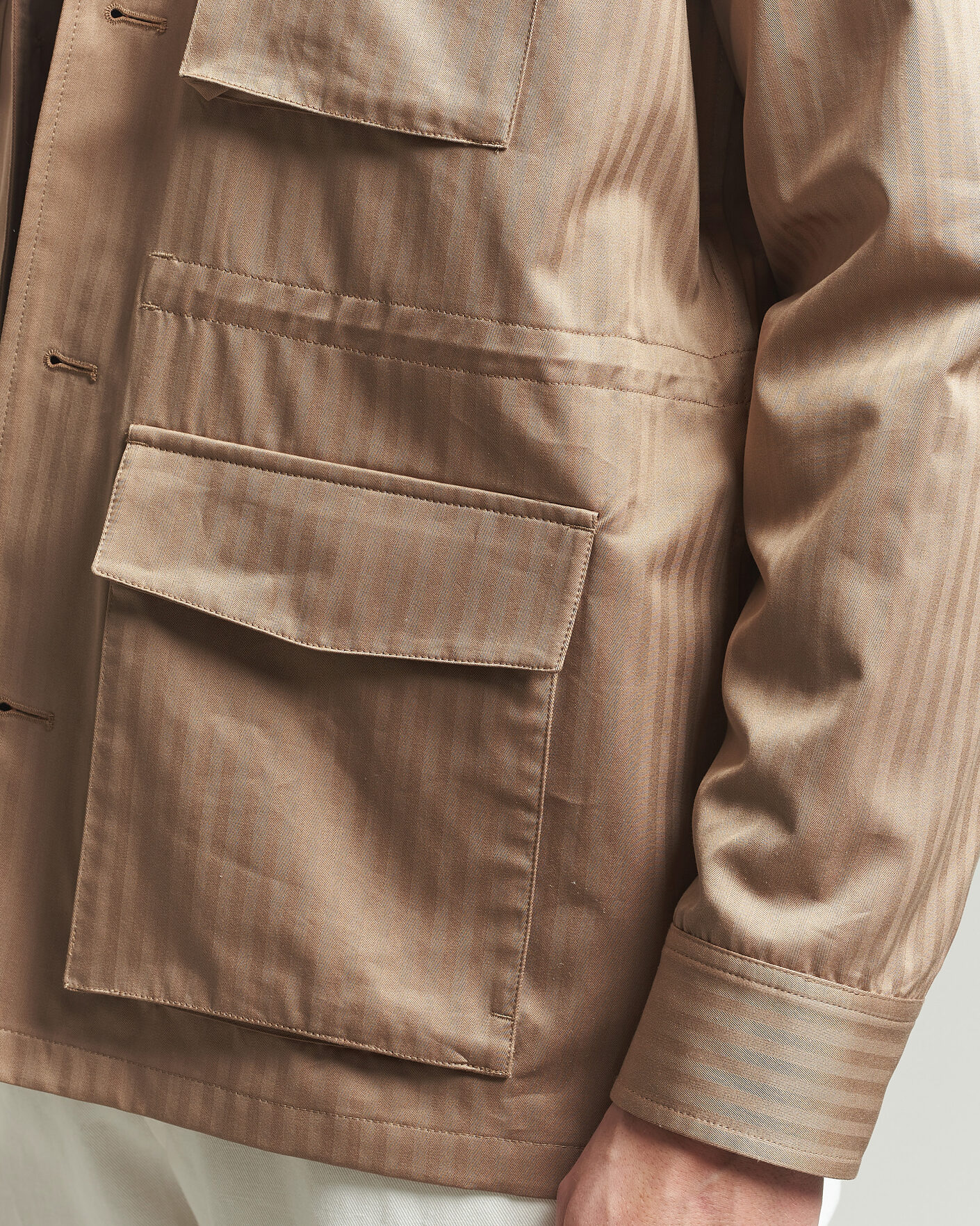 Homme | Manteaux Et Vestes | Eton | Cotton Safari Drawstring Jacket Beige