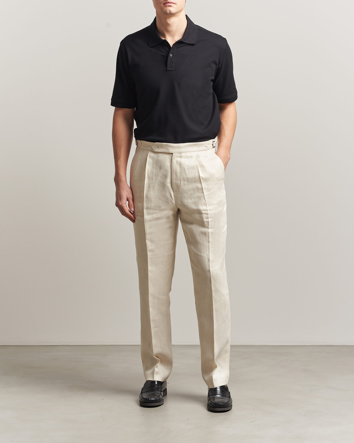 Homme | Polos | Eton | Pima Pique Polo Black