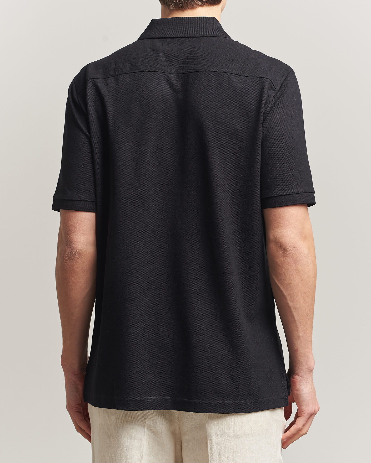 Homme | Polos | Eton | Pima Pique Polo Black
