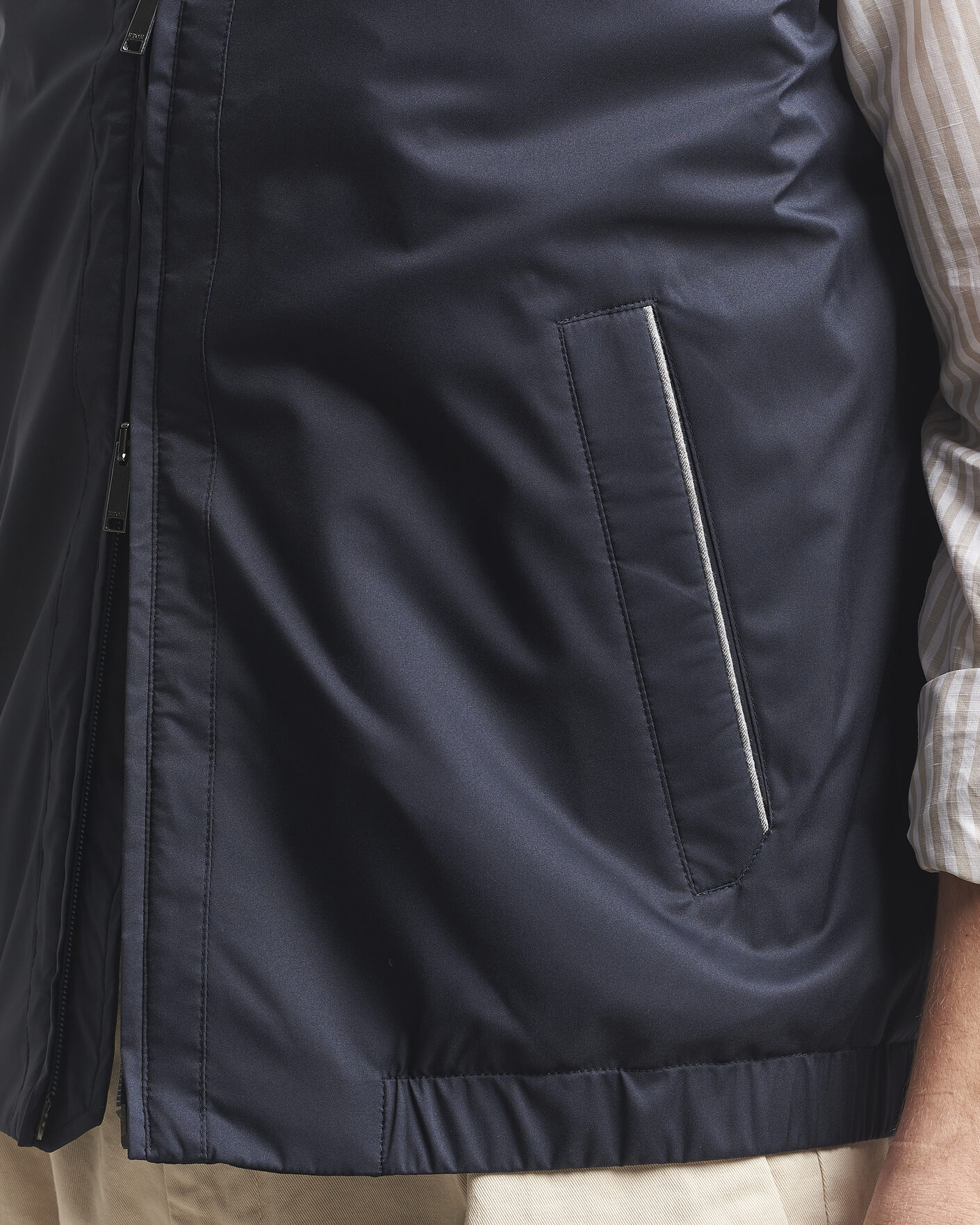 Homme | Gilets | Eton | Lightweight Wind Vest Navy Blue