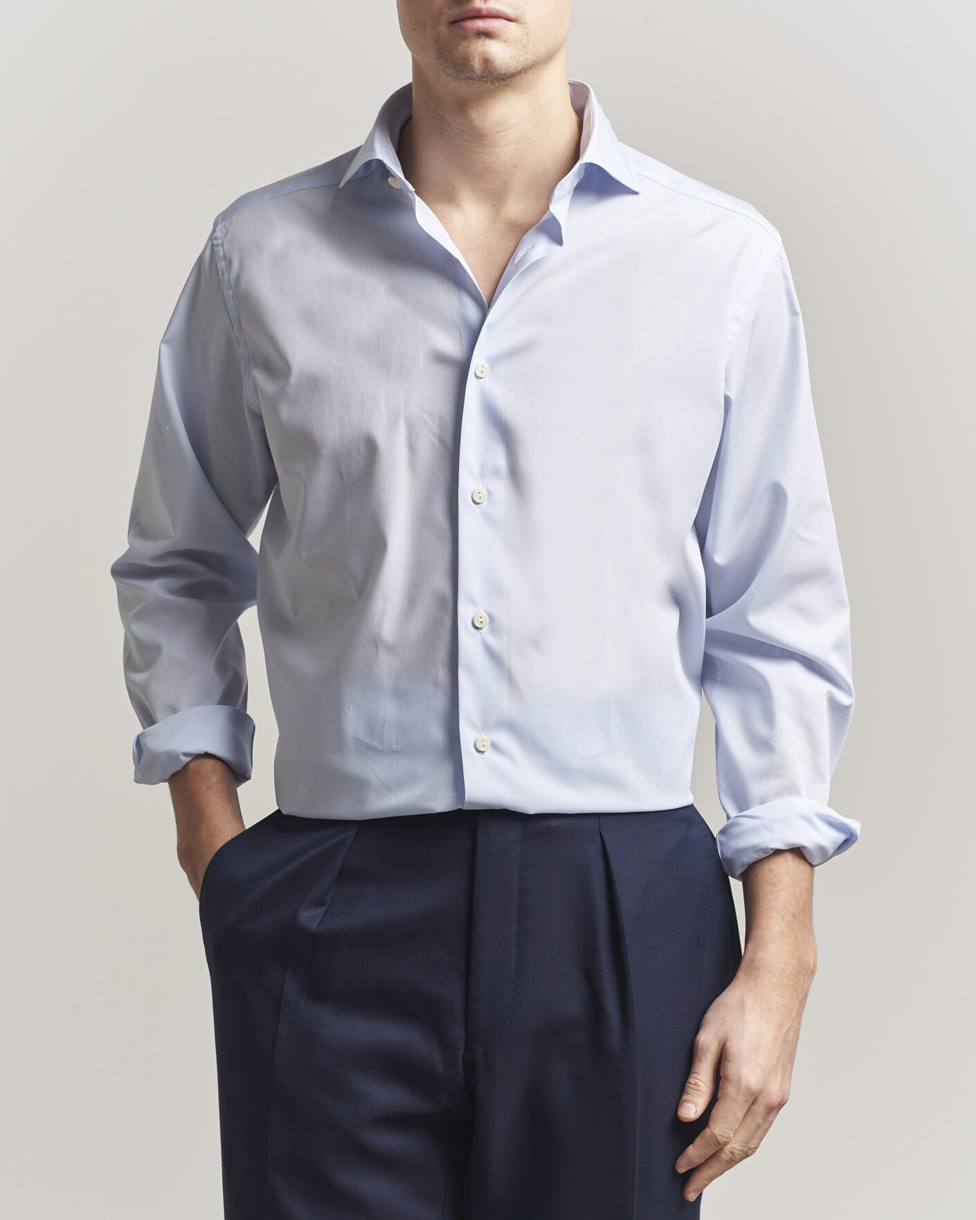 Homme | Chemises | Eton | Casual Fit Breeze Poplin Shirt Light Blue