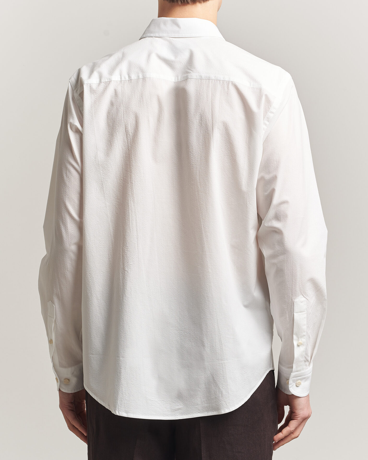 Homme | Chemises | Eton | Casual Fit Seersucker Resort Shirt White