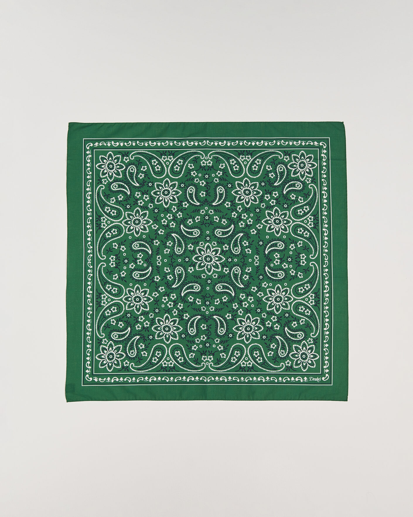 Homme | Écharpes | Drake's | Classic Paisley Bandana Green