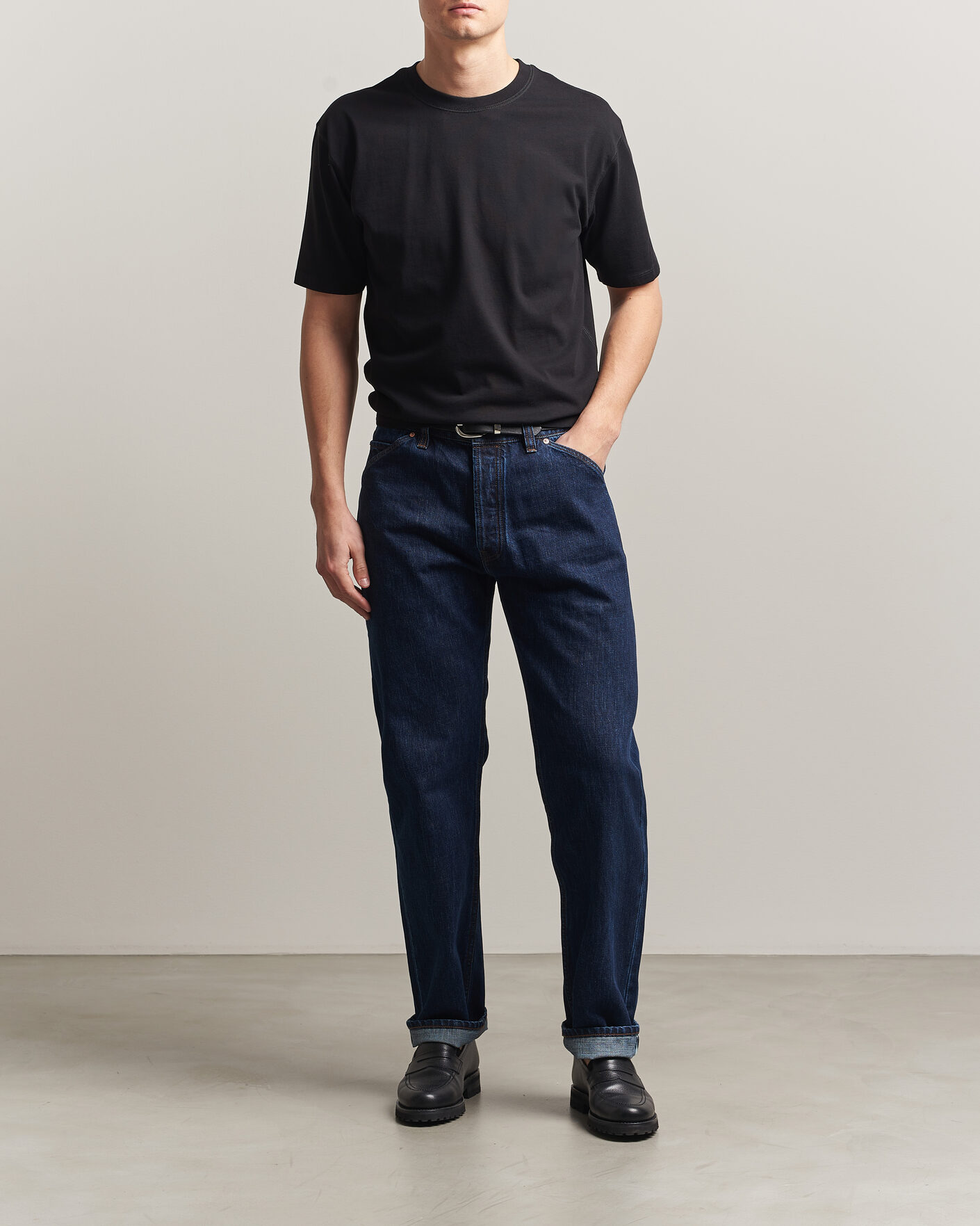 Homme | T-shirts | Drake's | Short Sleeve Hiking T-Shirt Black