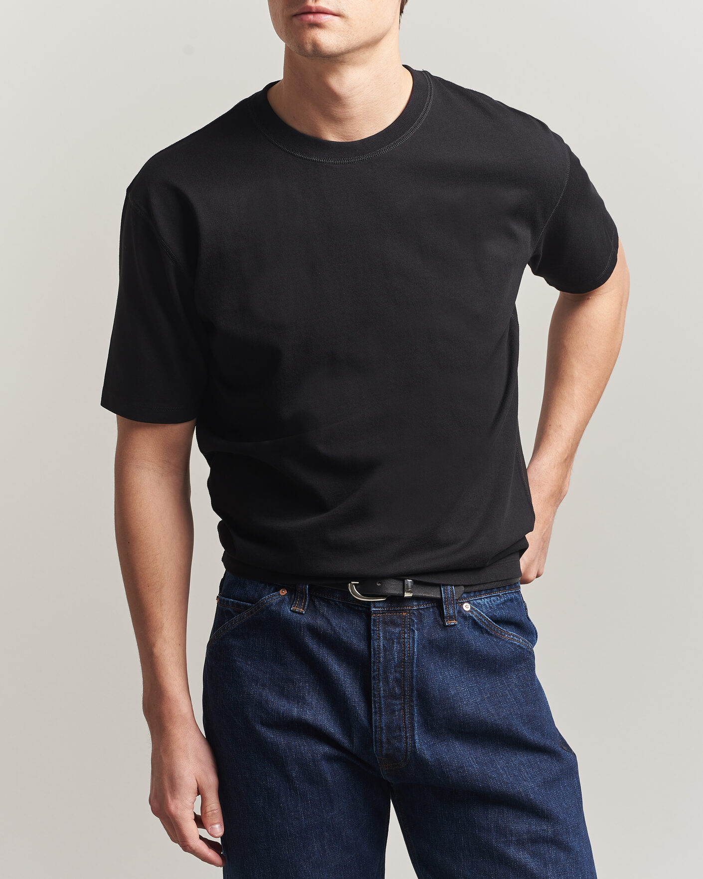 Homme | T-shirts | Drake's | Short Sleeve Hiking T-Shirt Black