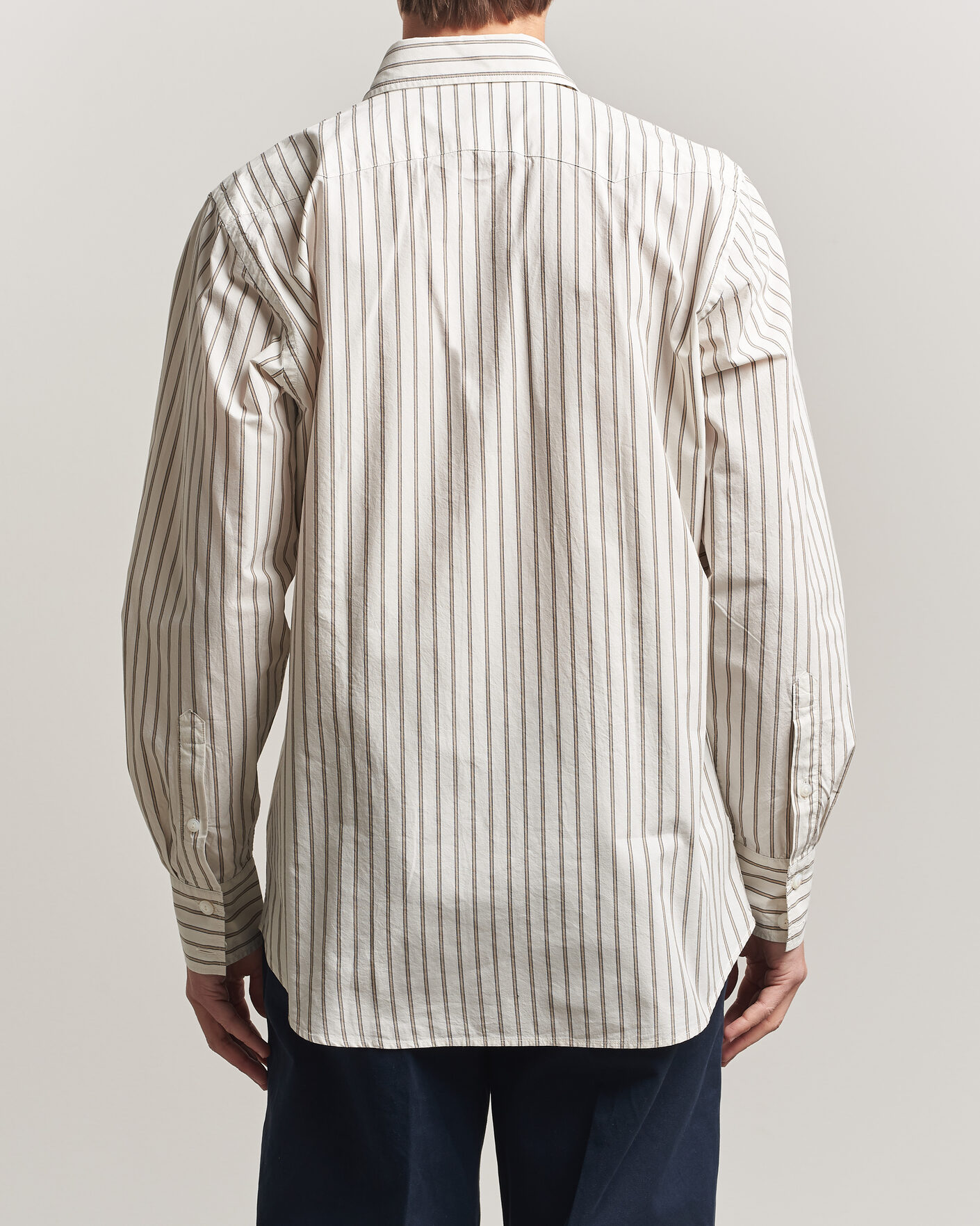 Homme | Chemises | Drake's | Striped Western Shirt White