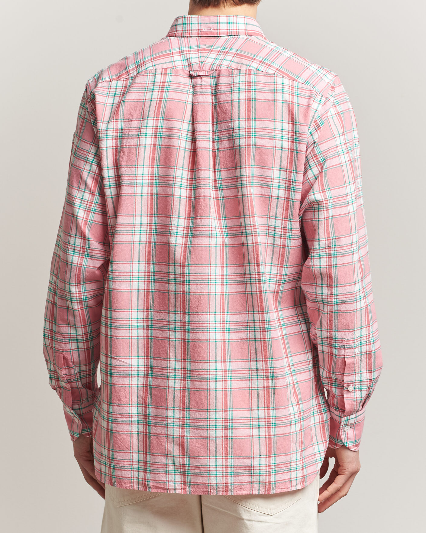 Homme | Chemises | Drake's | Madrass Checked Button Down Shirt Pink