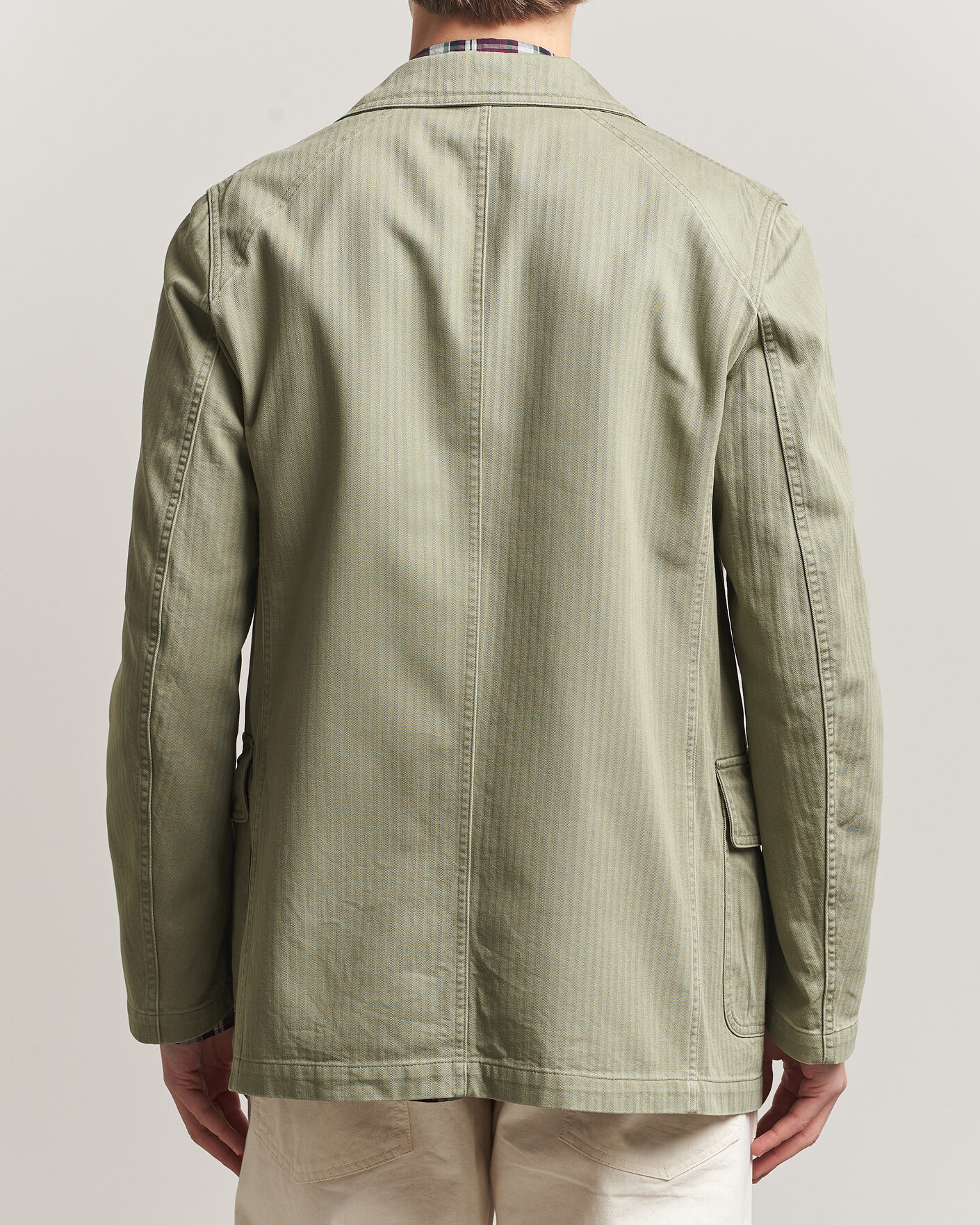 Homme | Blazers | Drake's | MKI Herringbone Games Blazer Olive