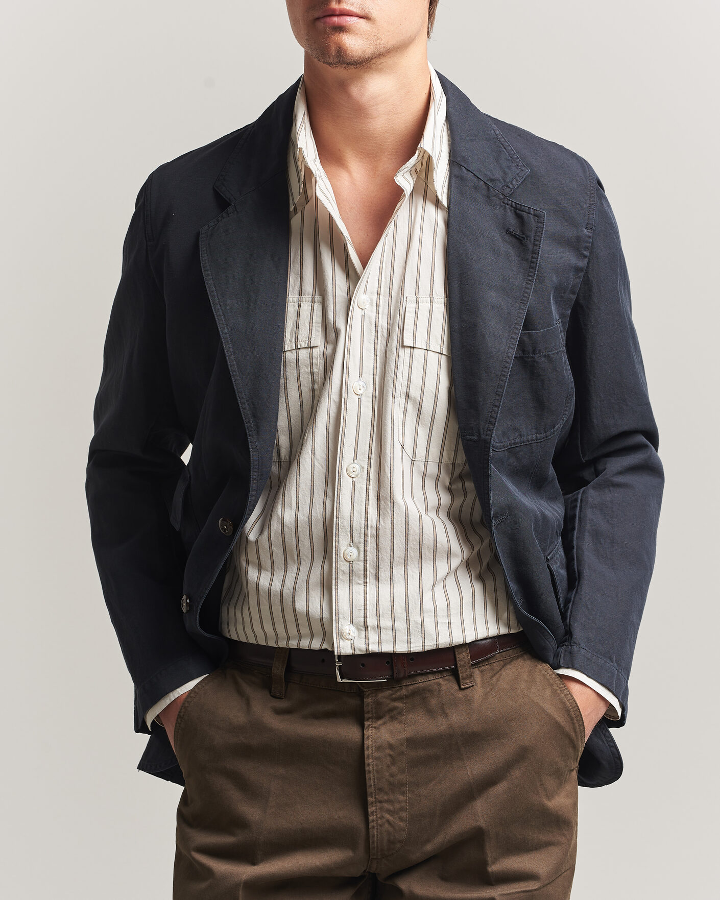 Homme | Blazers | Drake's | MKIV Clean Twill Games Blazer Navy