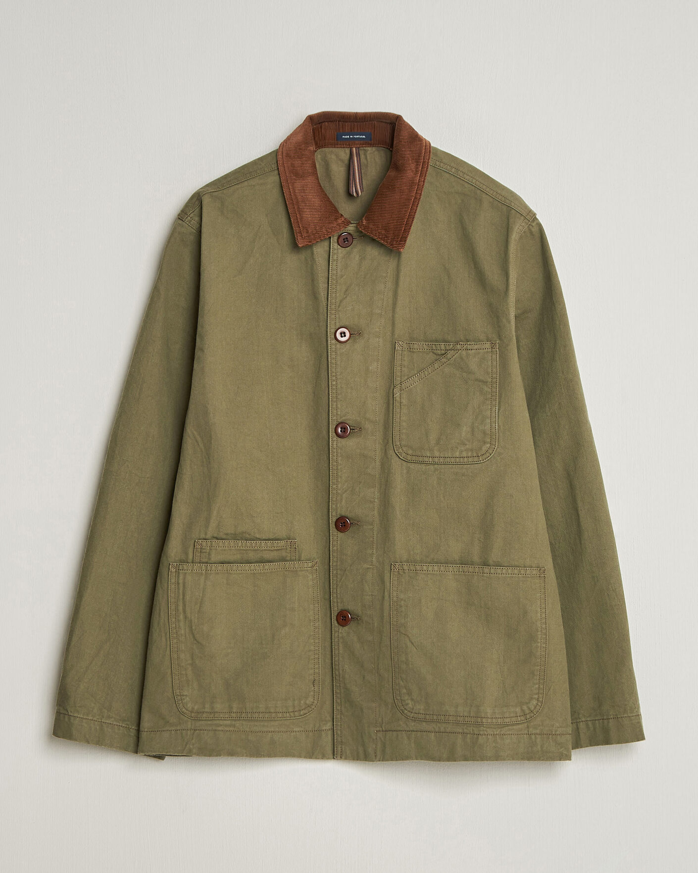 Homme | Manteaux Et Vestes | Drake's | Twill Fatigue Jacket Khaki