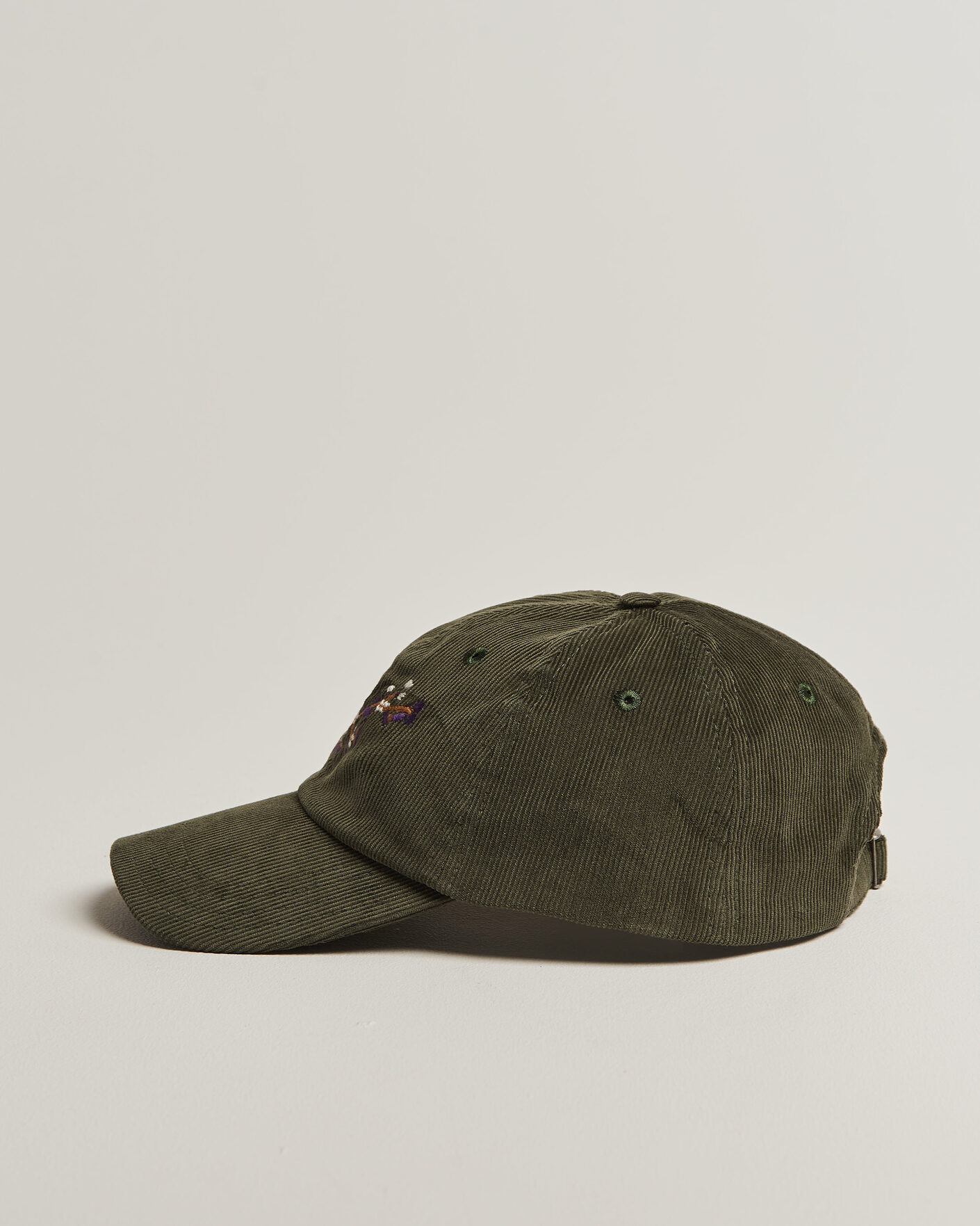 Homme | Bobs Et Casquettes | Drake's | Blackthron Needlecord Baseball Cap Olive