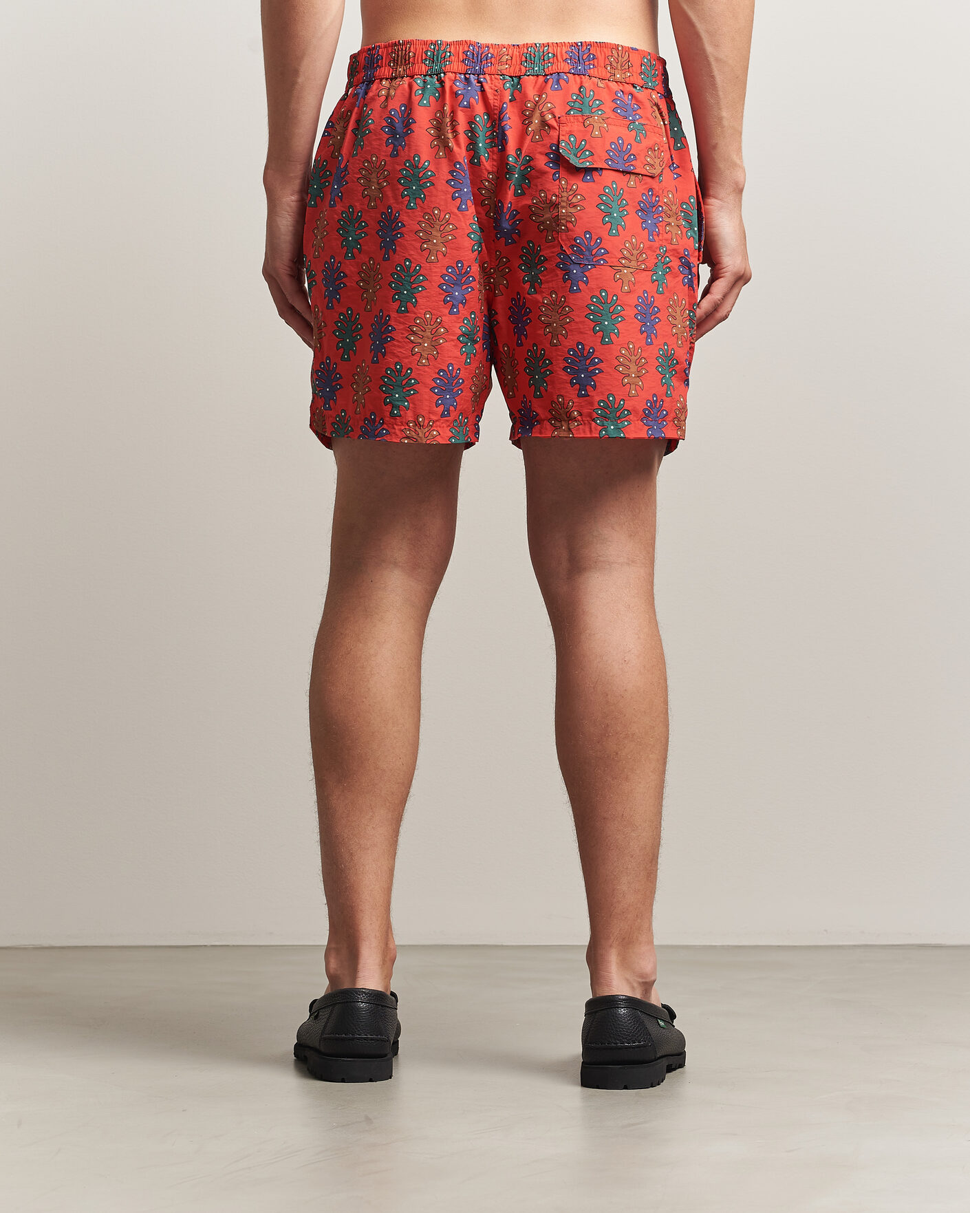 Homme | Maillots De Bain | Drake's | Trees Drawstring Swimshorts Tomato