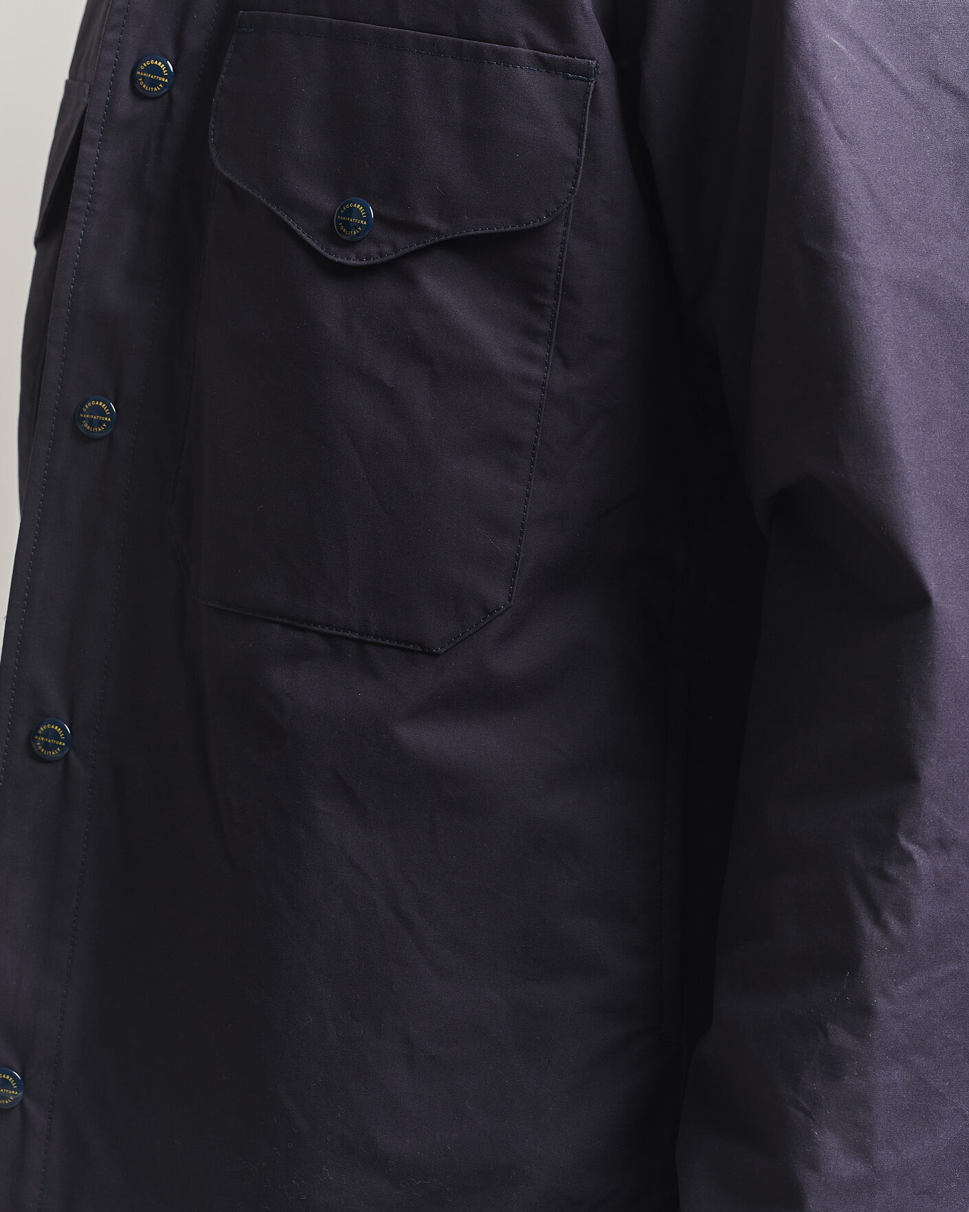 Homme | Manteaux Et Vestes | Manifattura Ceccarelli | Dry Wax Heavy Shirt Jacket Navy