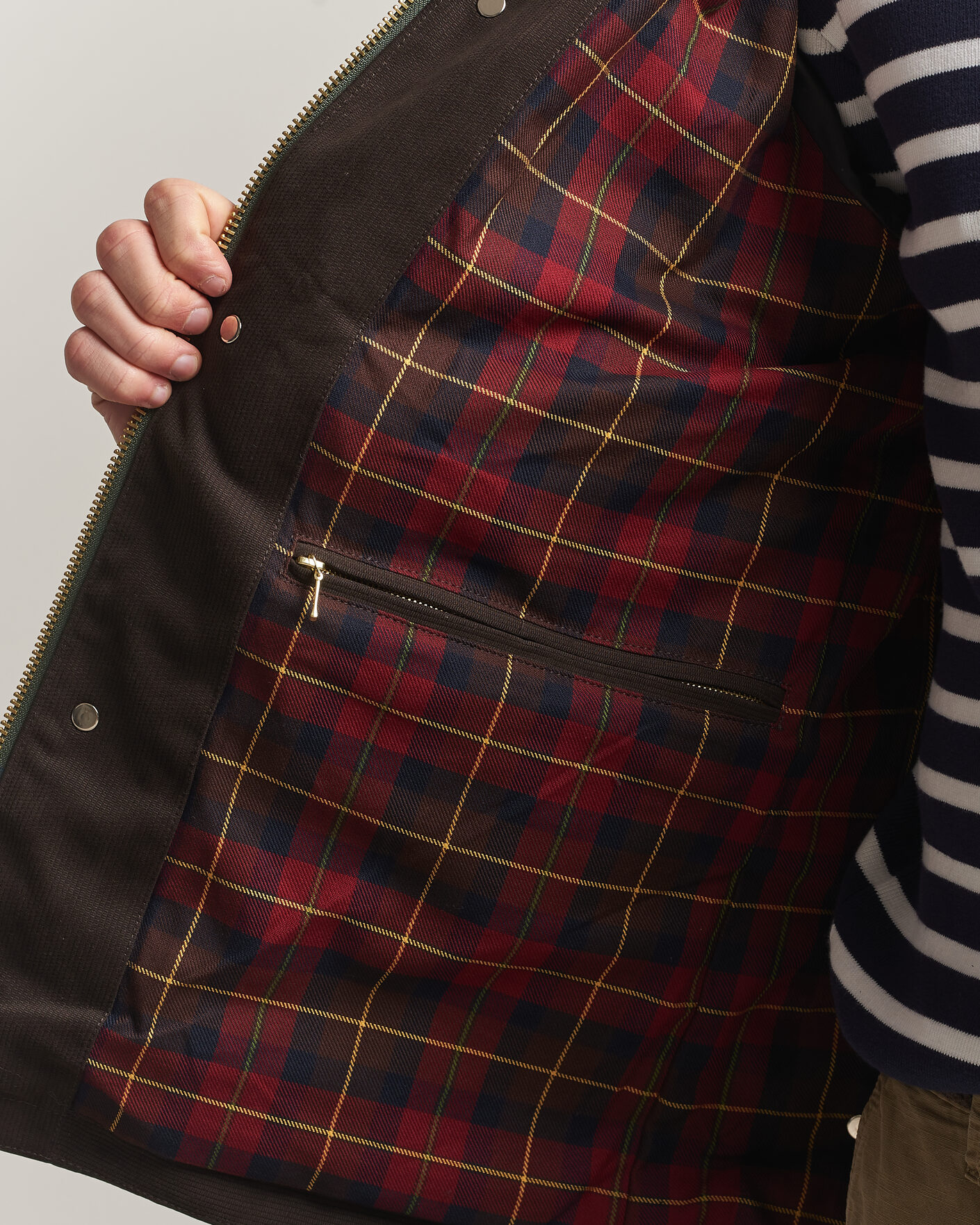 Homme | Manteaux Et Vestes | Manifattura Ceccarelli | Dry Wax Rain Caban Dark Green