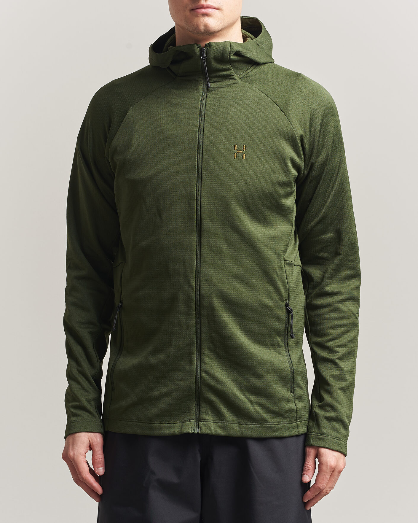 Homme | Pulls Et Tricots | Haglöfs | Korp Mid Fleece Hood Seaweed Green