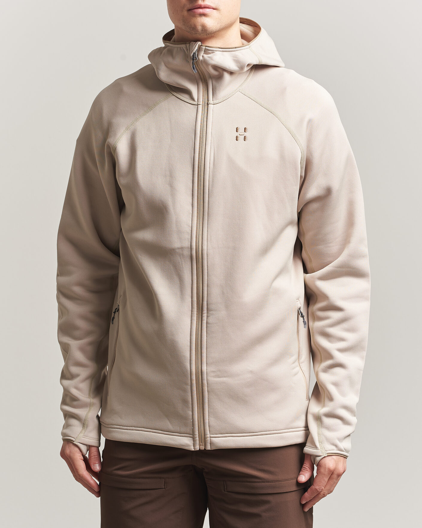 Homme | Pulls Et Tricots | Haglöfs | Magma Mid Fleece Hood Chalk Beige