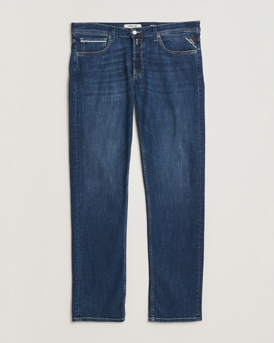 Homme | Jeans | Replay | Grover Straight Fit Powerstretch Jeans Medium Blue