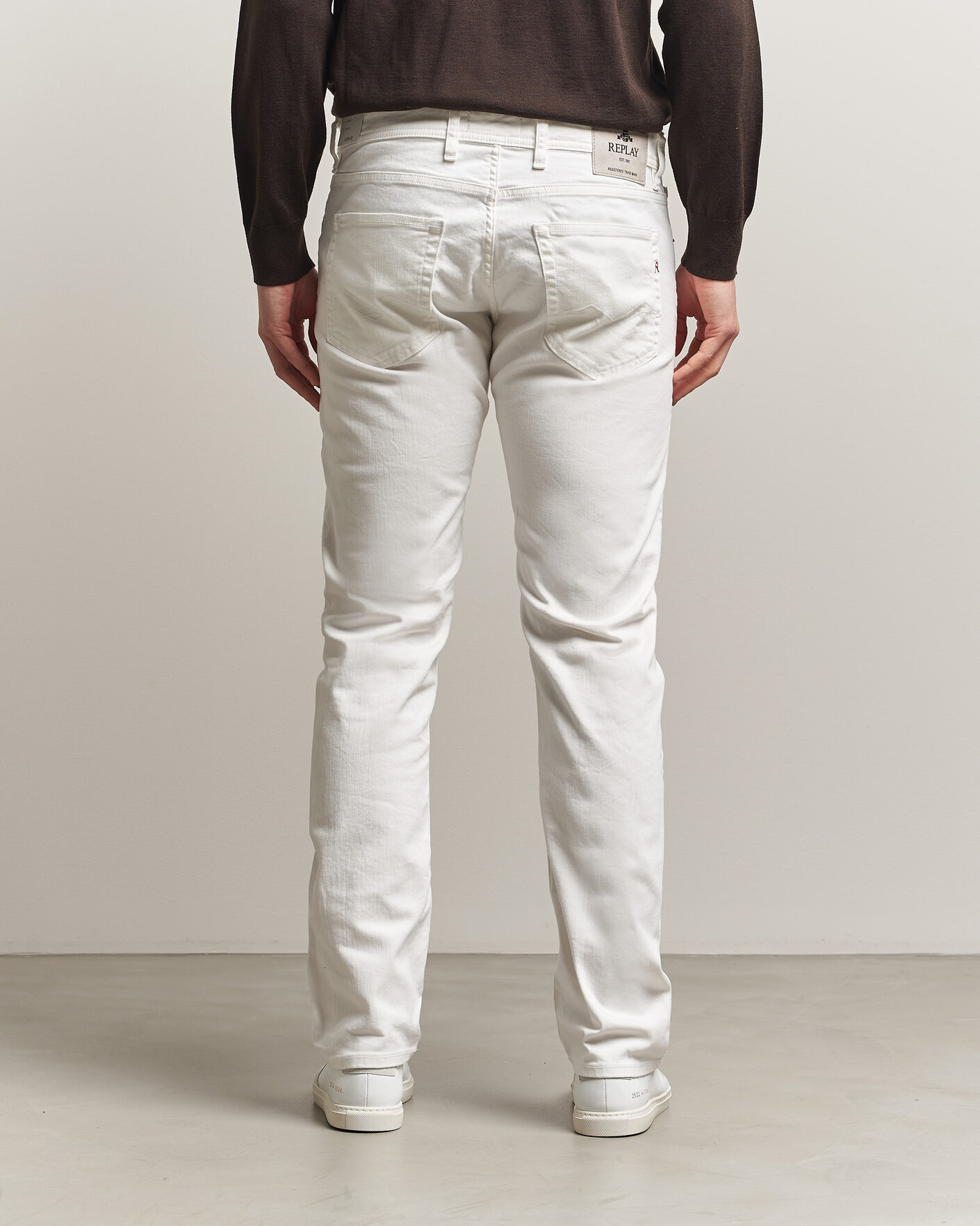 Homme | Jeans | Replay | Grover Straight Fit Powerstretch Jeans White