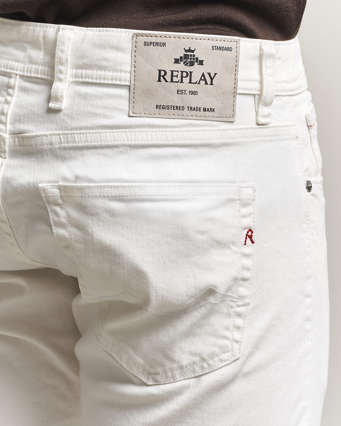 Homme | Jeans | Replay | Grover Straight Fit Powerstretch Jeans White