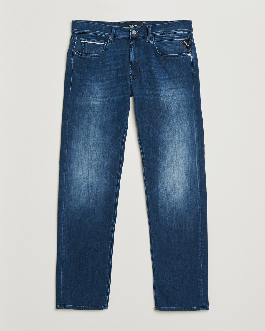 Homme | Jeans | Replay | Grover Straight Fit Hyperflex Jeans Dark Blue