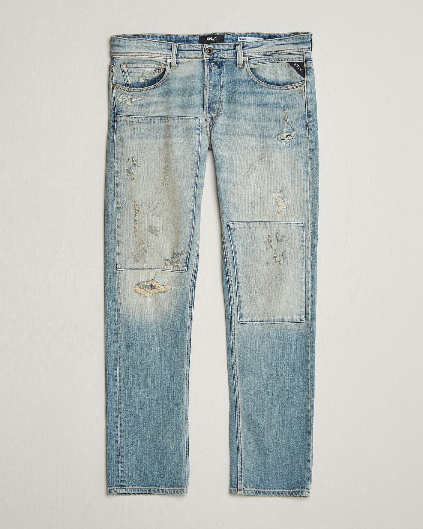 Homme | Pantalons | Replay | Grover Sraight Fit 20 Years Wash Jeans Light Blue