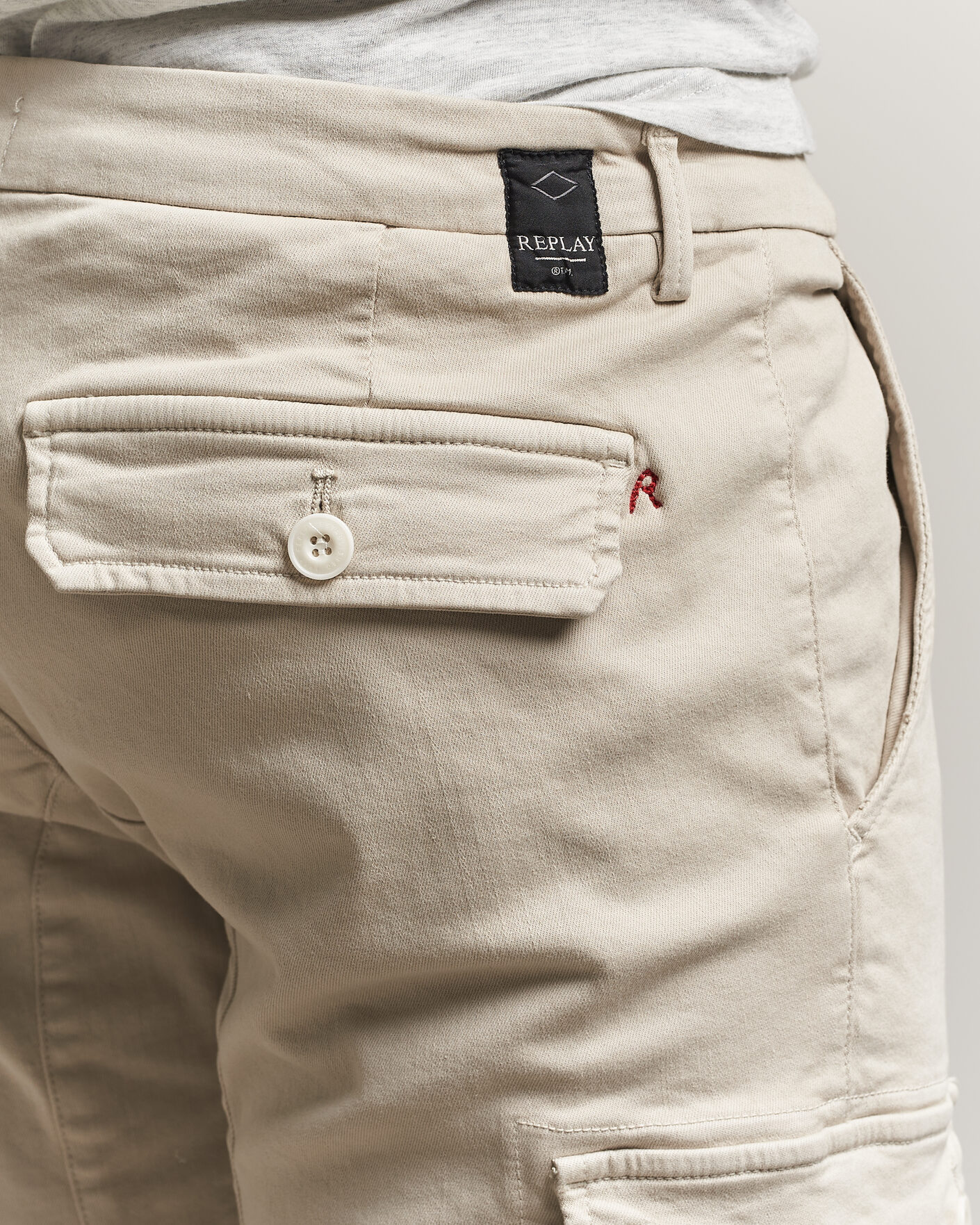 Homme | Pantalons | Replay | Jaan Hyperflex Cargo Pants Ivory