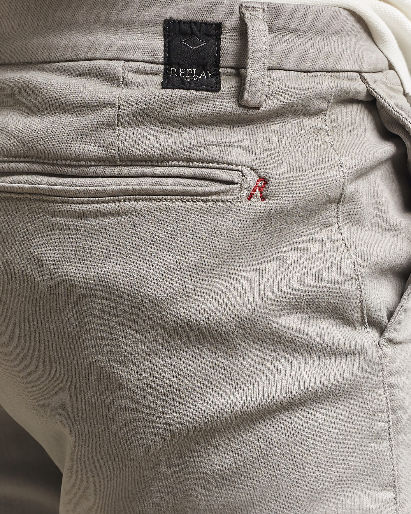 Homme | Pantalons | Replay | Benni Hyperflex X-Lite Chinos Light Grey