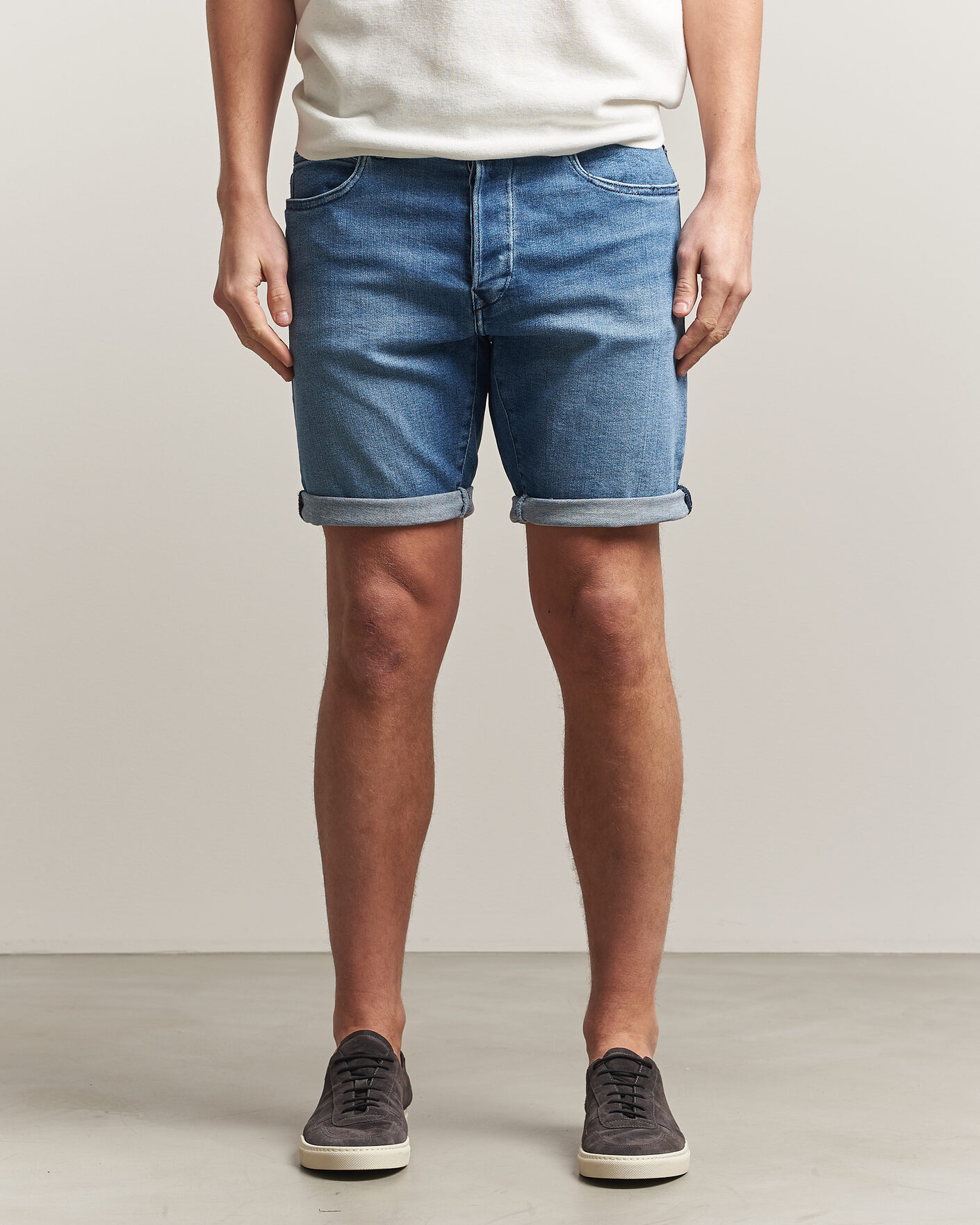 Homme | Shorts | Replay | RBJ981 Stretch Denim Shorts Light Blue