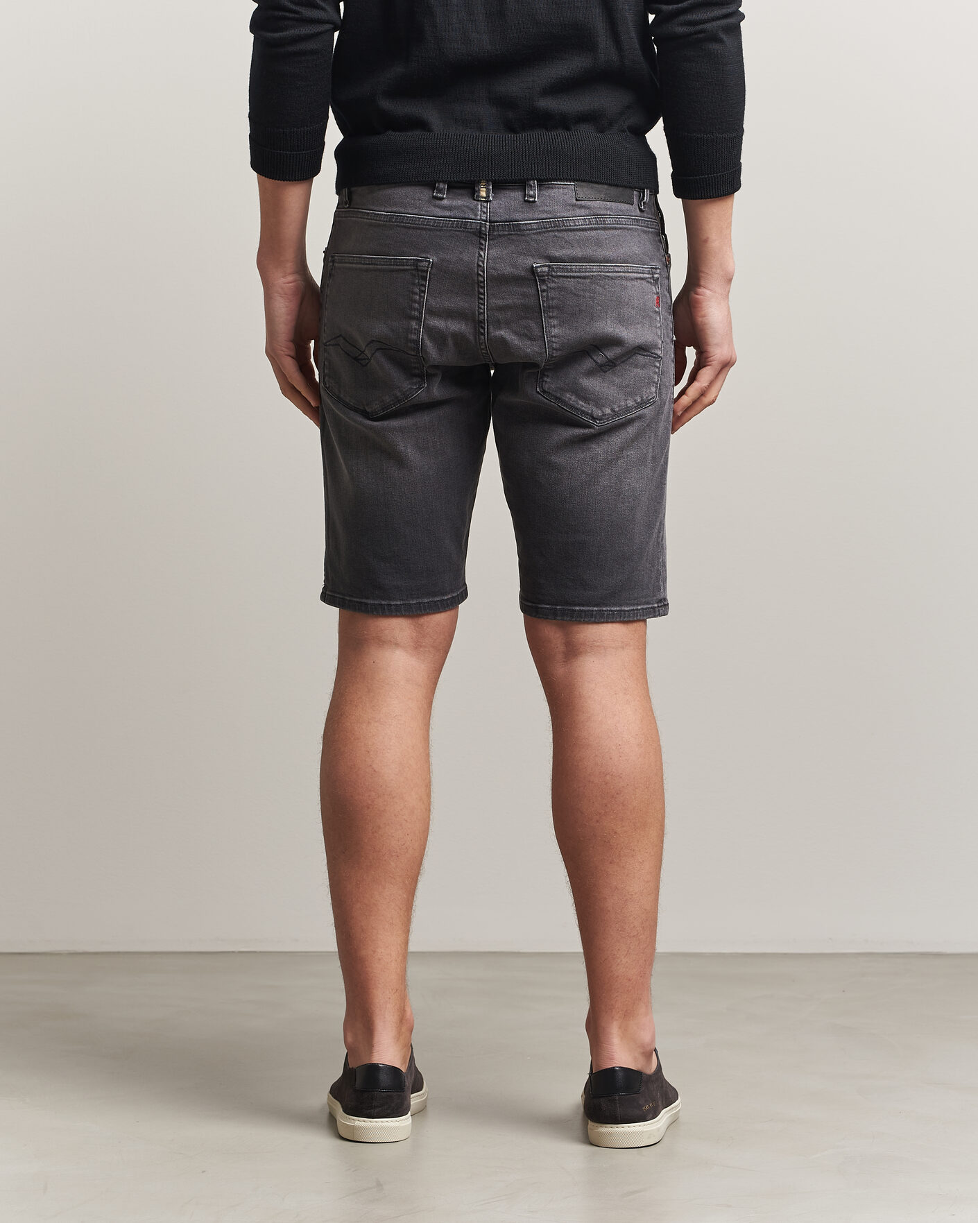 Homme | Shorts | Replay | RBJ981 Stretch Denim Shorts Washed Black