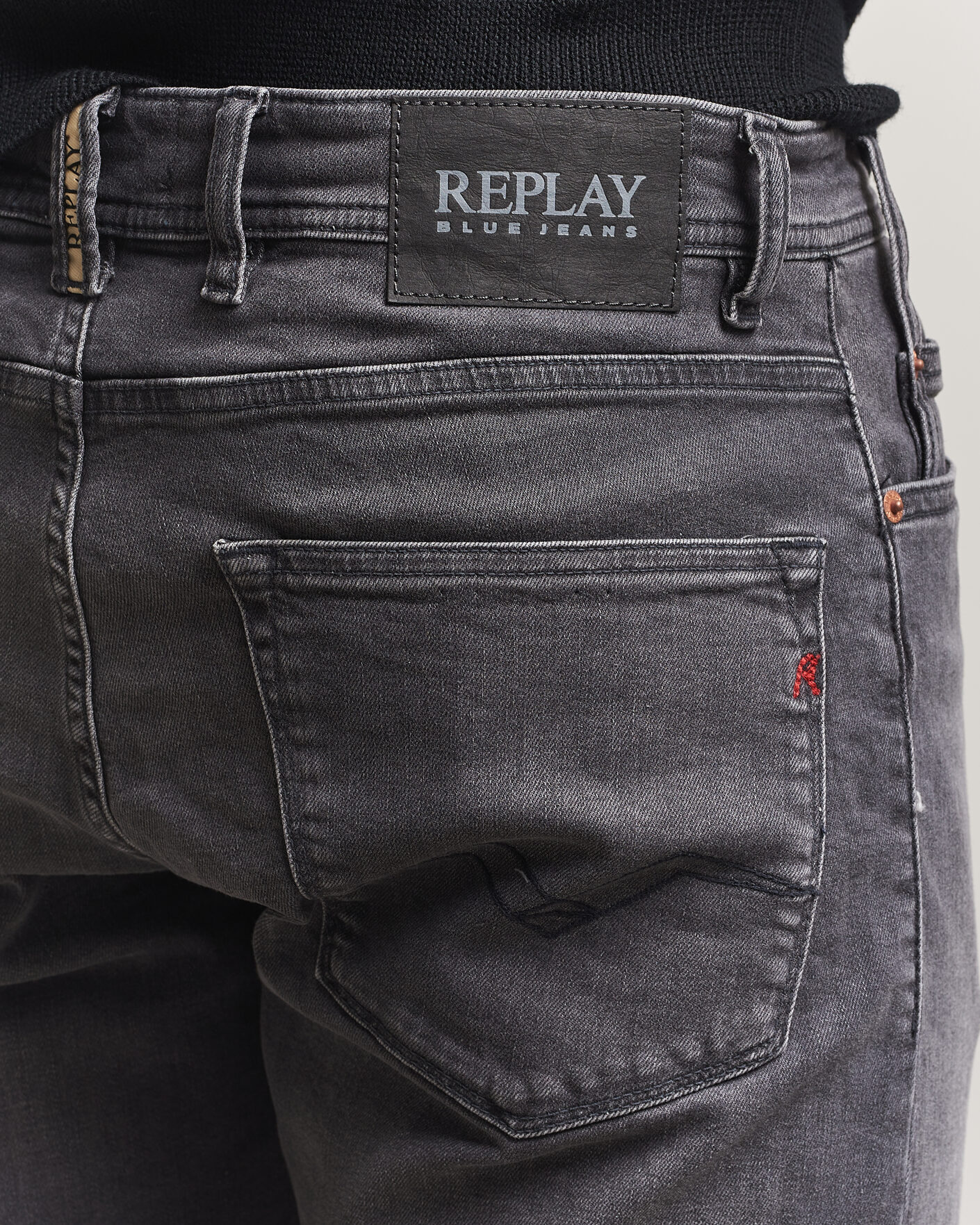 Homme | Shorts | Replay | RBJ981 Stretch Denim Shorts Washed Black