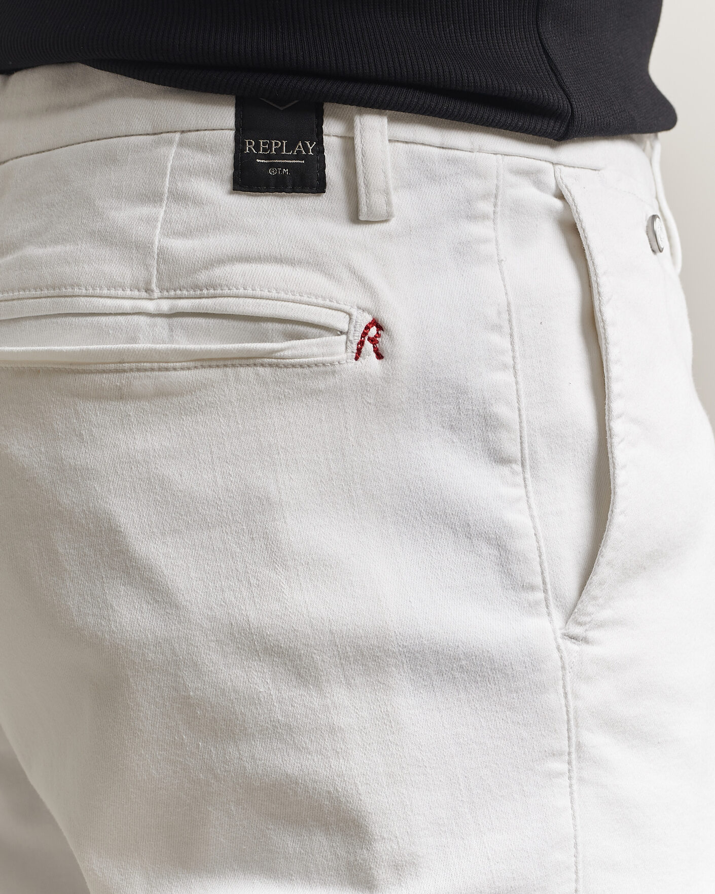 Homme | Jeans | Replay | Benni Hyperflex X-Lite Chinos Natural White