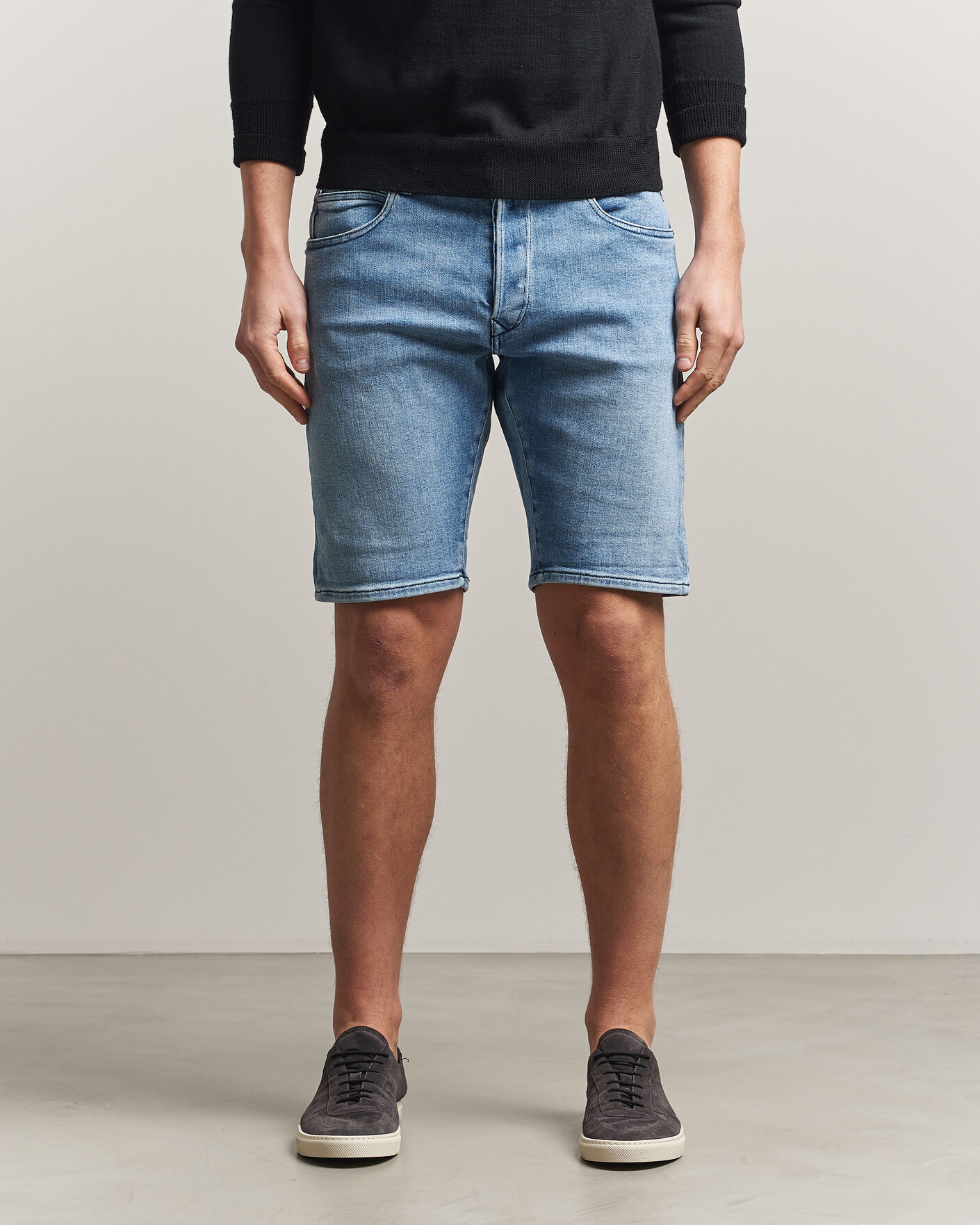 Homme | Shorts | Replay | RBJ981 Stretch Denim Shorts Light Blue