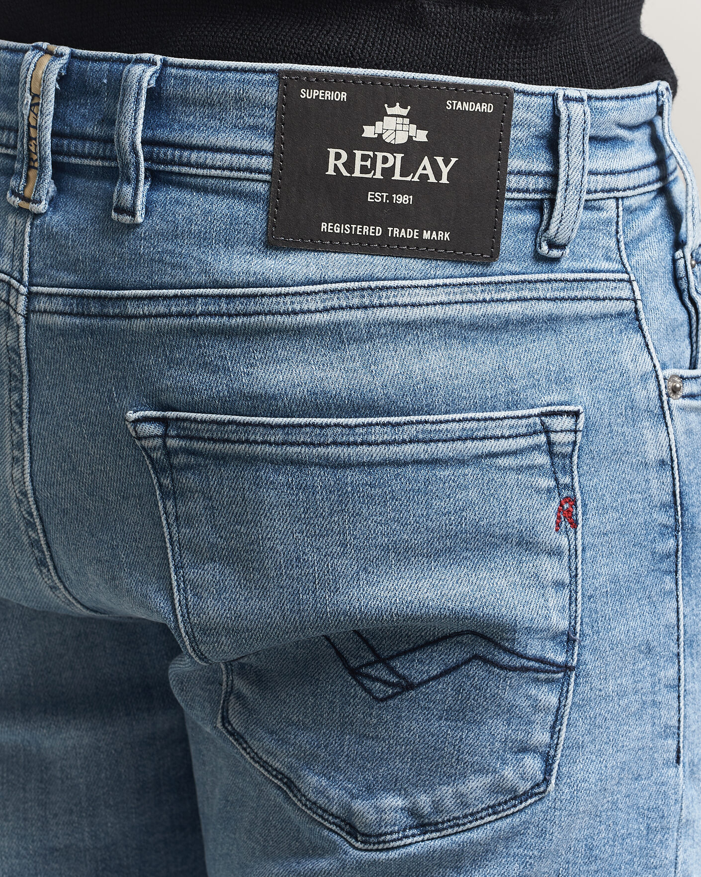 Homme | Shorts | Replay | RBJ981 Stretch Denim Shorts Light Blue