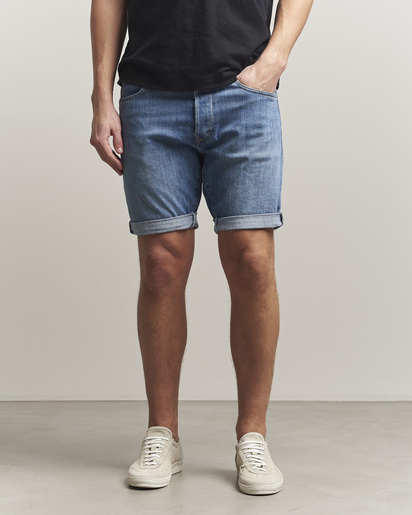 Homme | Shorts | Replay | RBJ981 Stretch Denim Shorts Light Blue