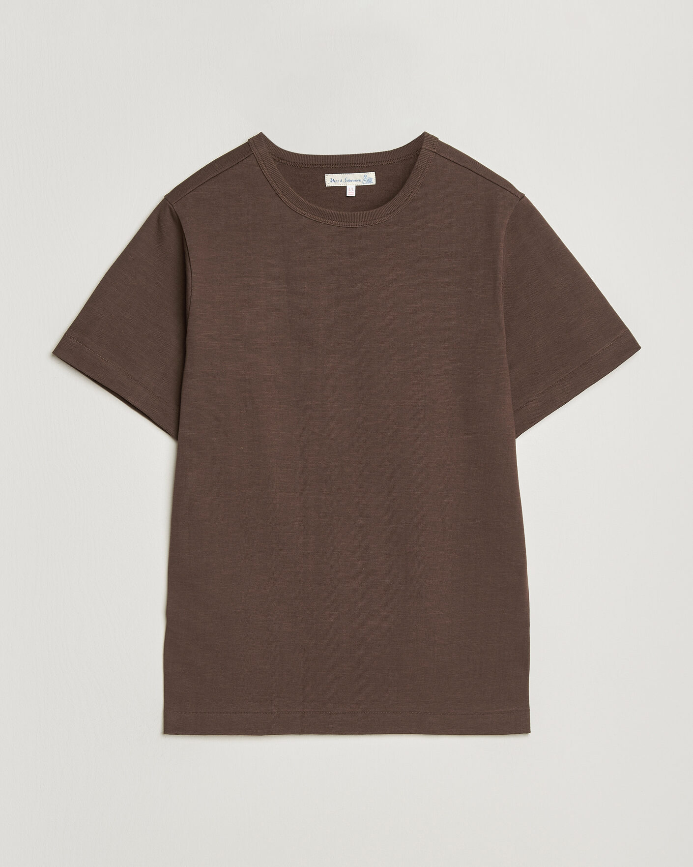 Homme | T-shirts | Merz b. Schwanen | Relaxed Fit Loopwheeled Heavy T-Shirt Chocolate