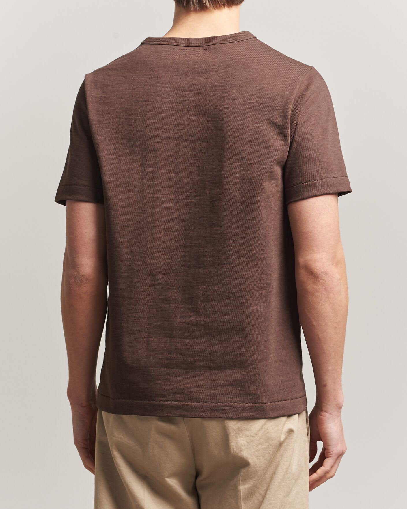 Homme | T-shirts | Merz b. Schwanen | Relaxed Fit Loopwheeled Heavy T-Shirt Chocolate