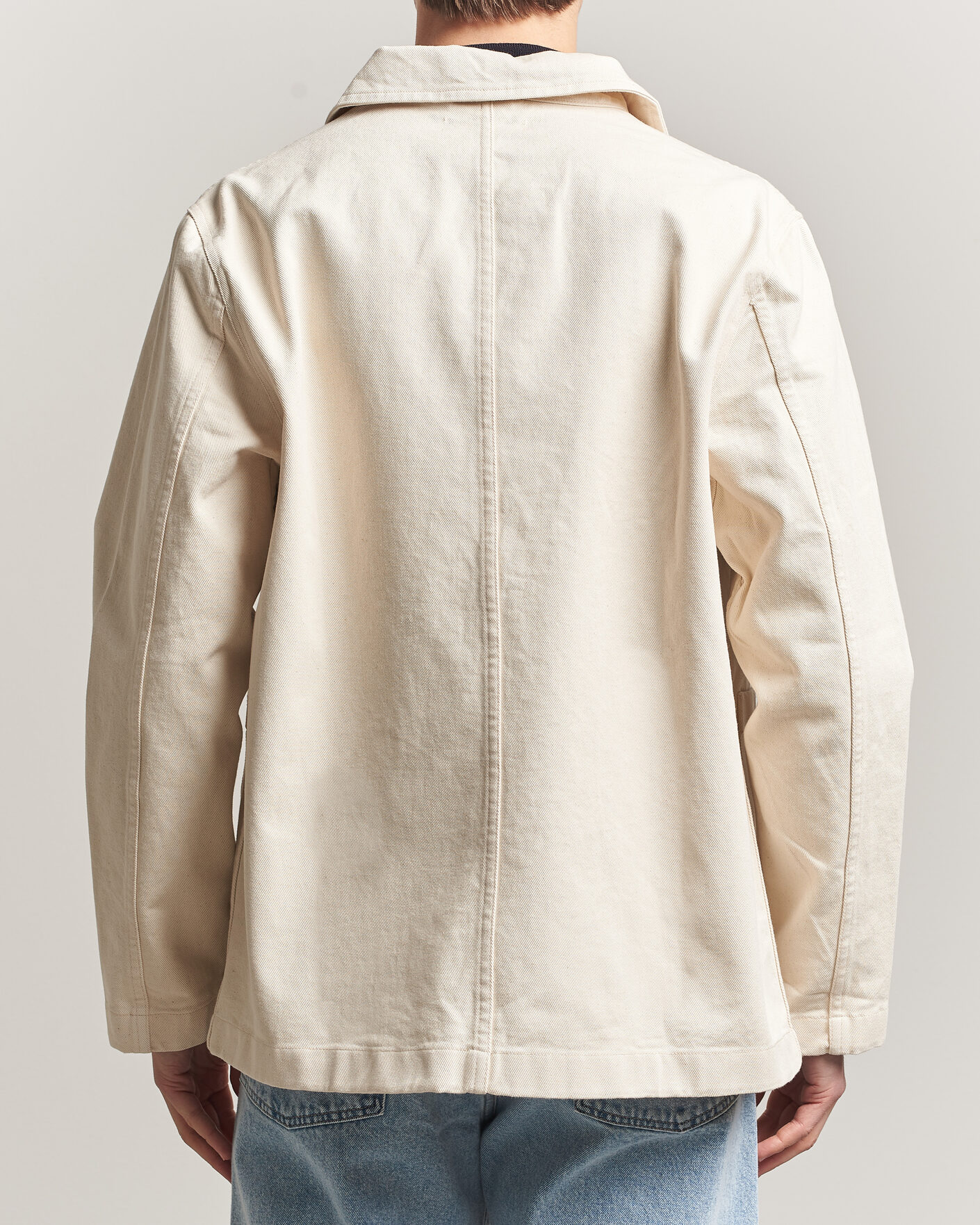 Homme | Chemises | Merz b. Schwanen | Worker Cotton Twill Overshirt Nature
