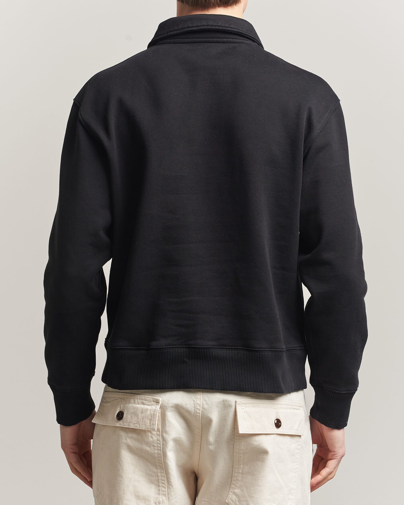 Homme | Pulls Et Tricots | Merz b. Schwanen | Classic Fit Authentic Fleece Half Zip Black