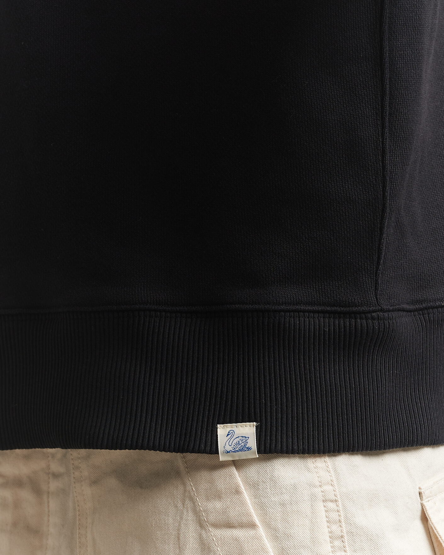 Homme | Pulls Et Tricots | Merz b. Schwanen | Classic Fit Authentic Fleece Half Zip Black