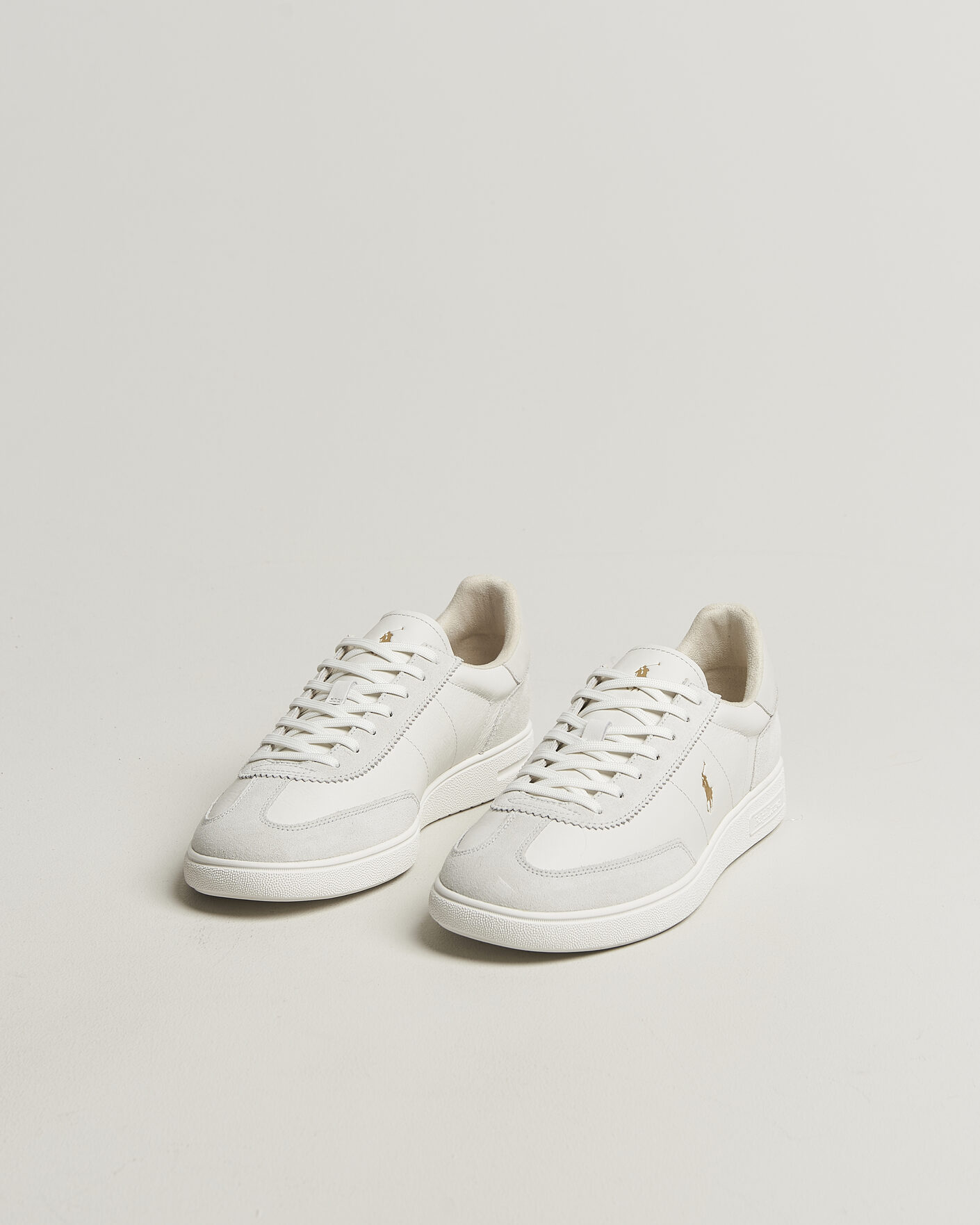 Homme | Baskets | Polo Ralph Lauren | Bedford Leather/Suede Sneakers Bianco